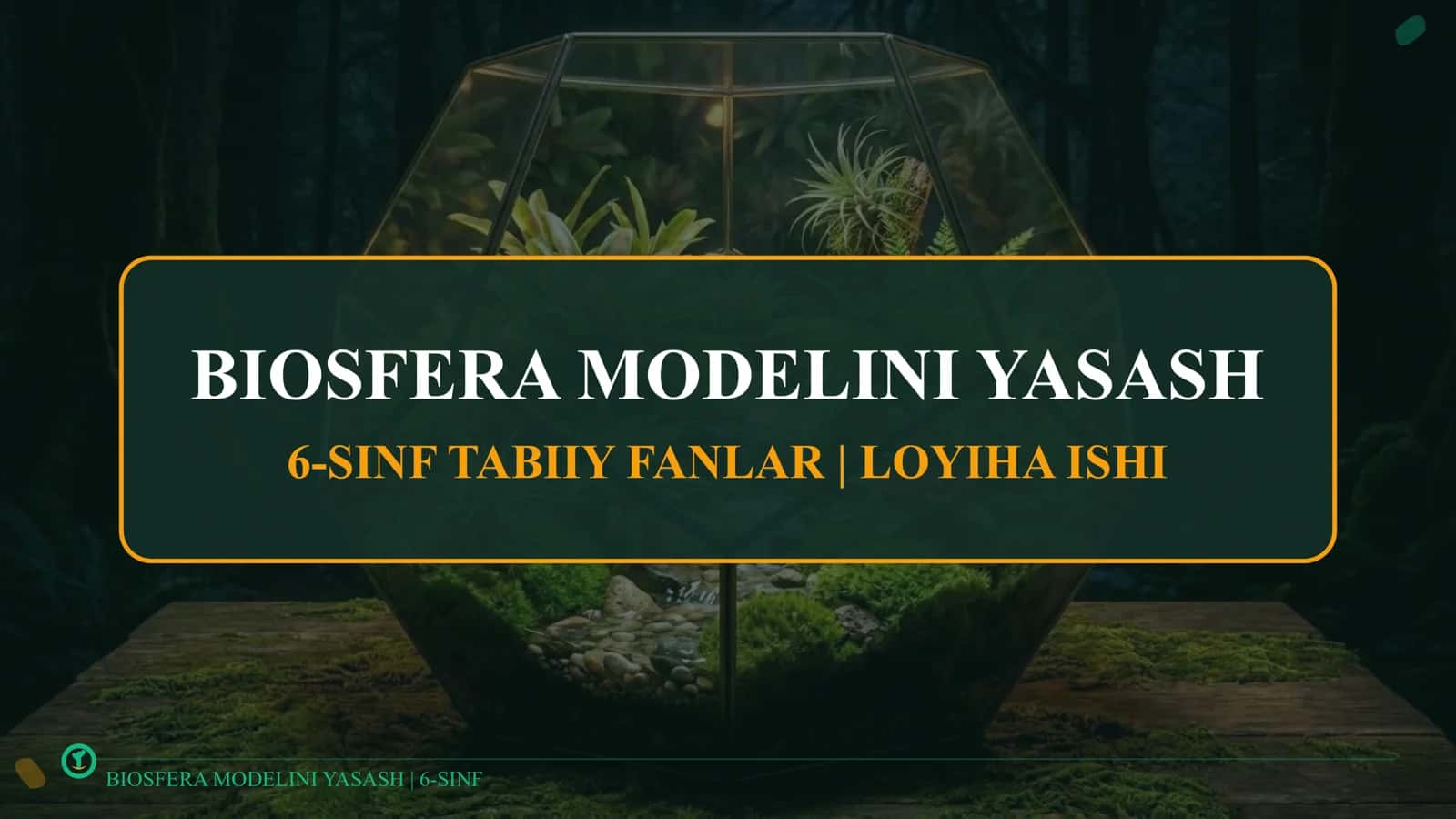 BIOSFERA MODELINI YASASH 1