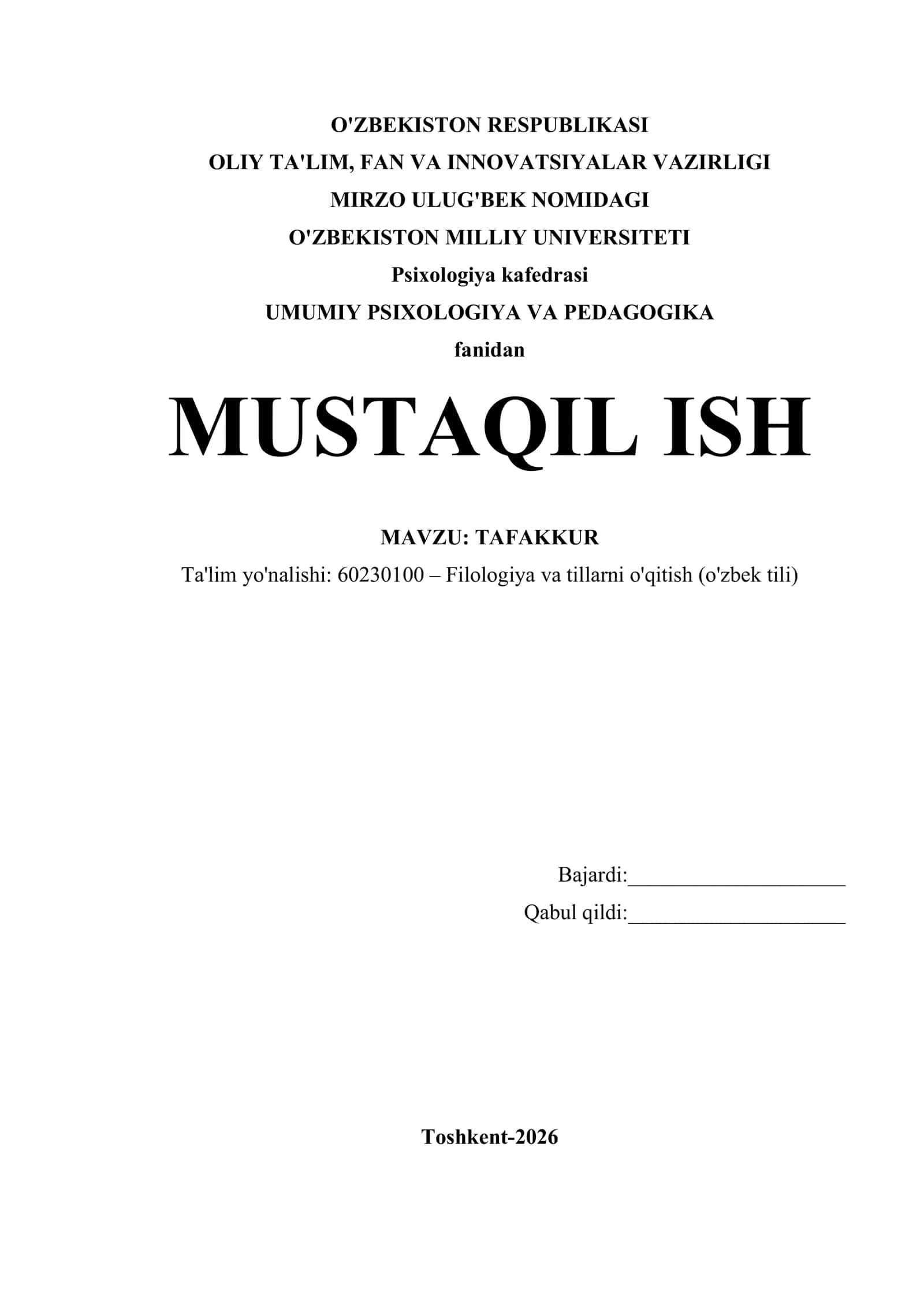 Tafakkur turlari 1