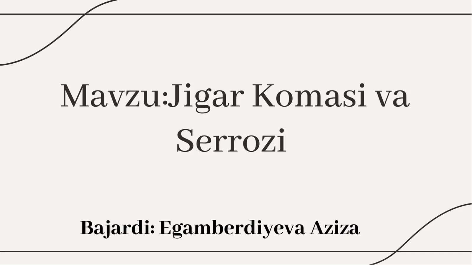 Jigar Komasi va Serrozi 1