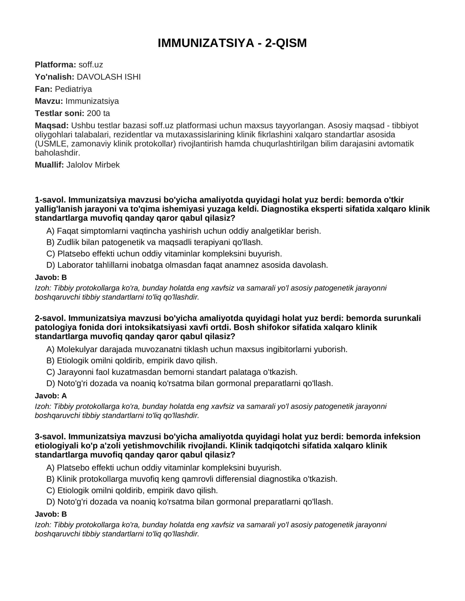 IMMUNIZATSIYA - 2-QISM 1