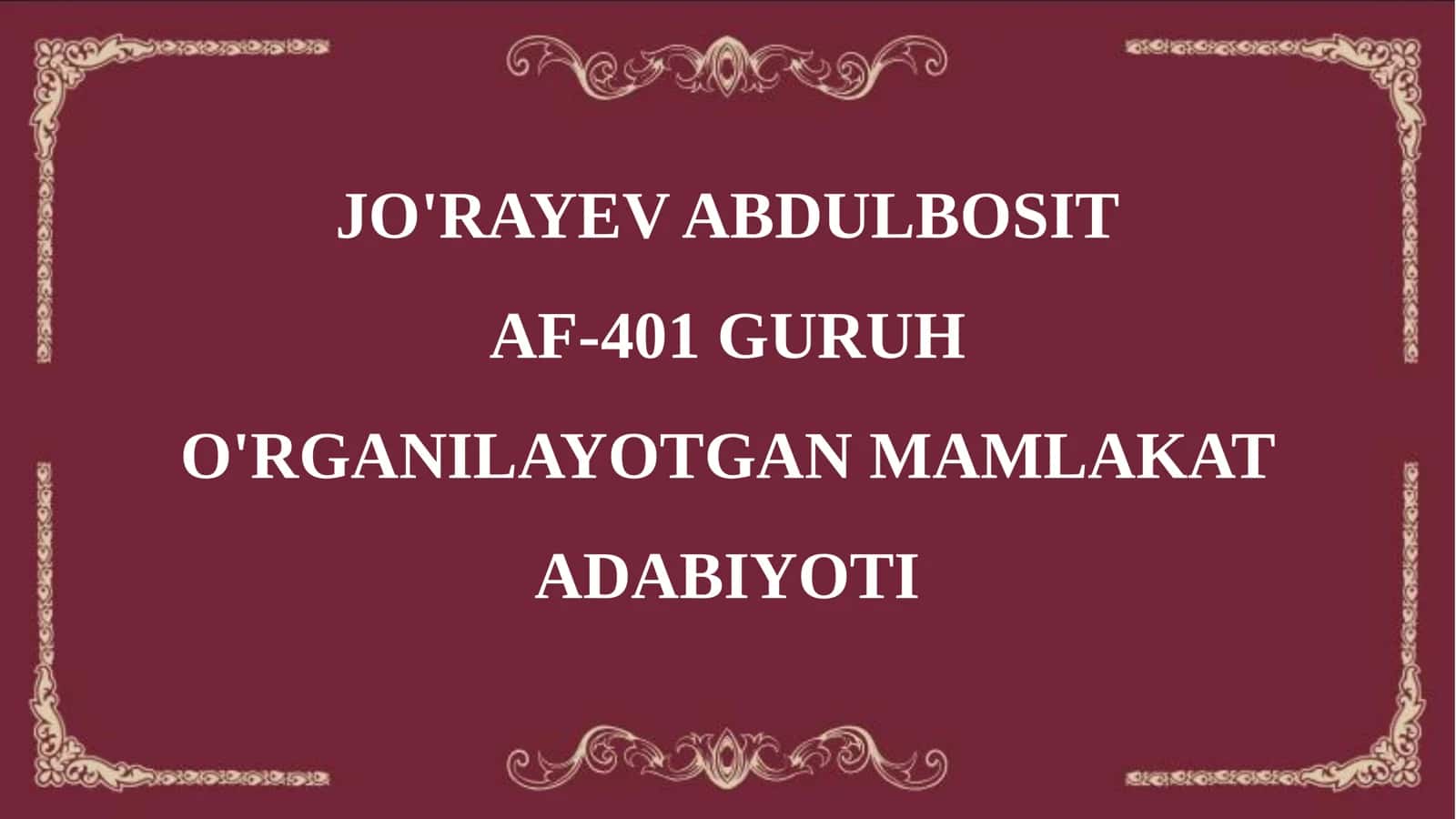 ARABLARDA NOTIQLIK AN’ANALARI 1