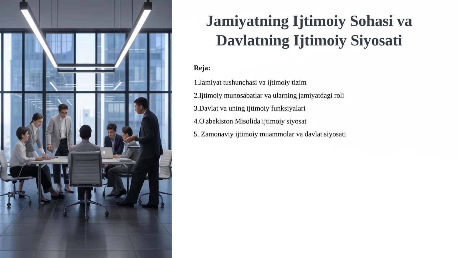 Jamiyatning Ijtimoiy Sohasi va Davlatning Ijtimoiy Siyosati 1