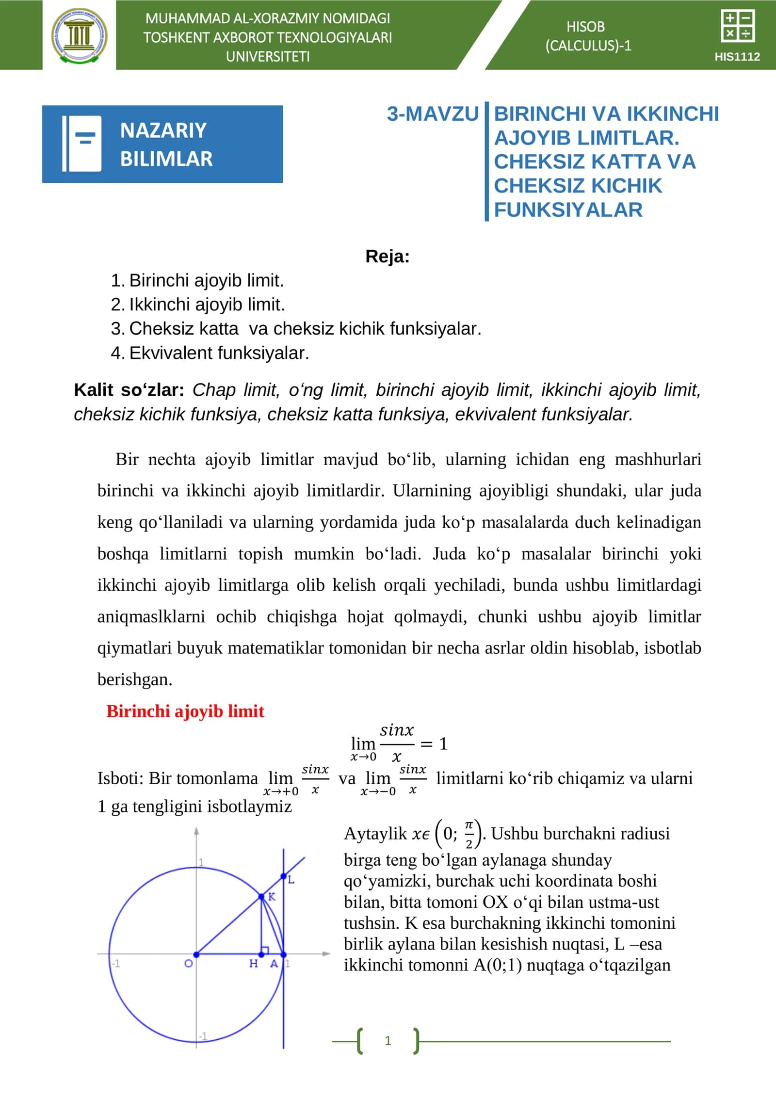 HISOB (CALCULUS)-1 1