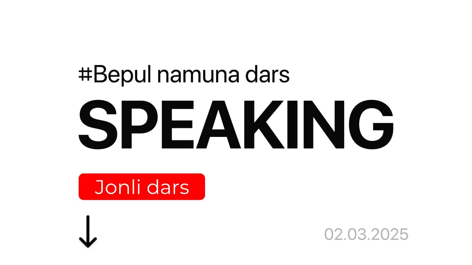 Jonli dars 1