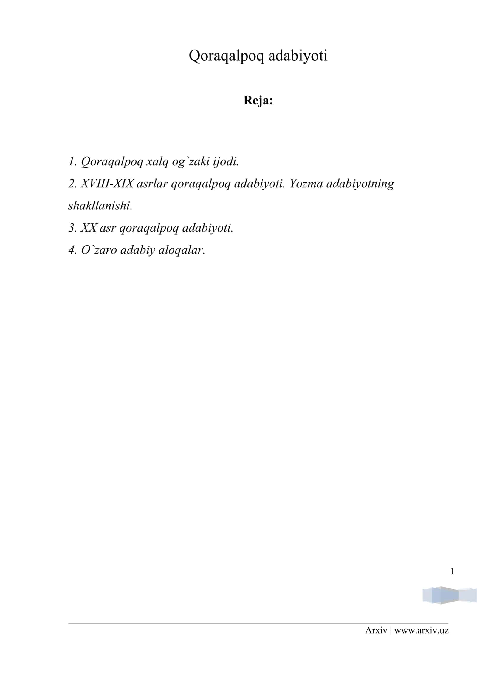 Qoraqalpoq adabiyoti 1