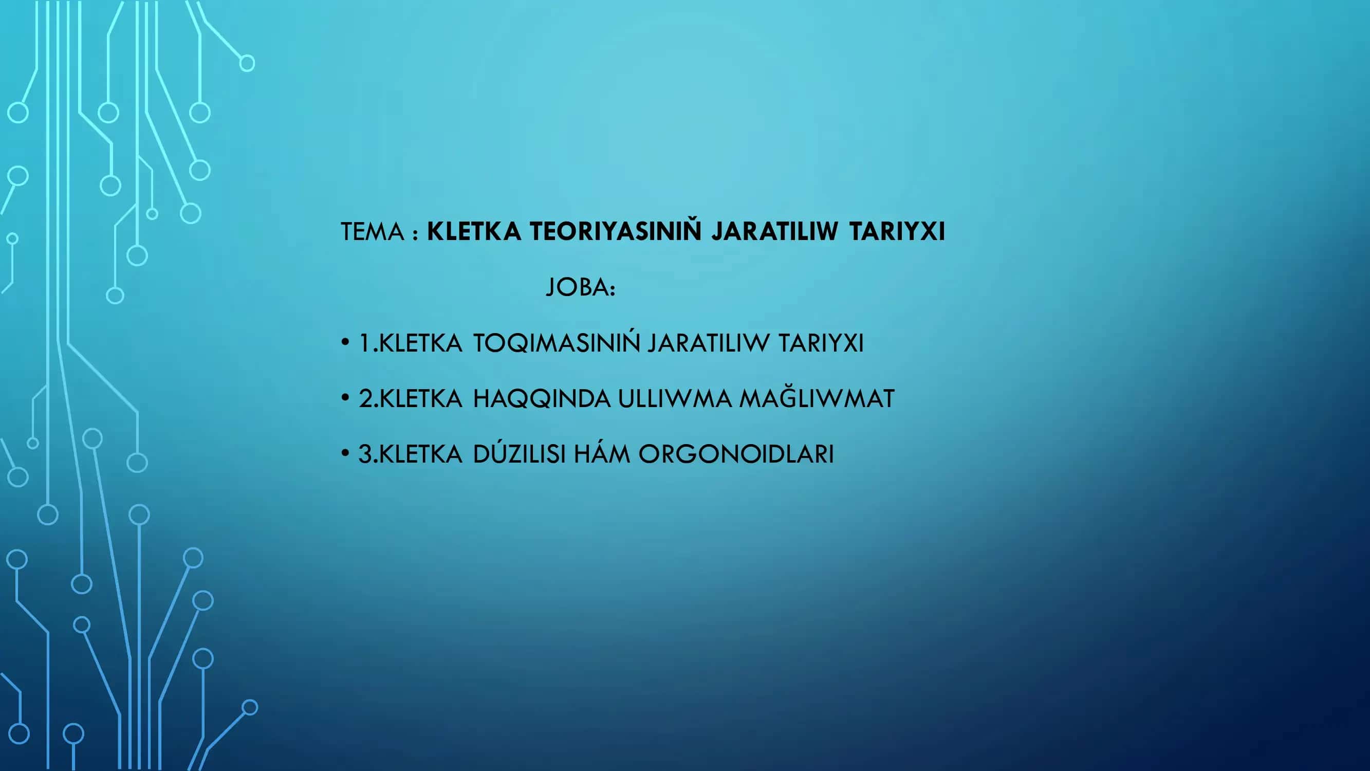 Kletka Teoriyası 1