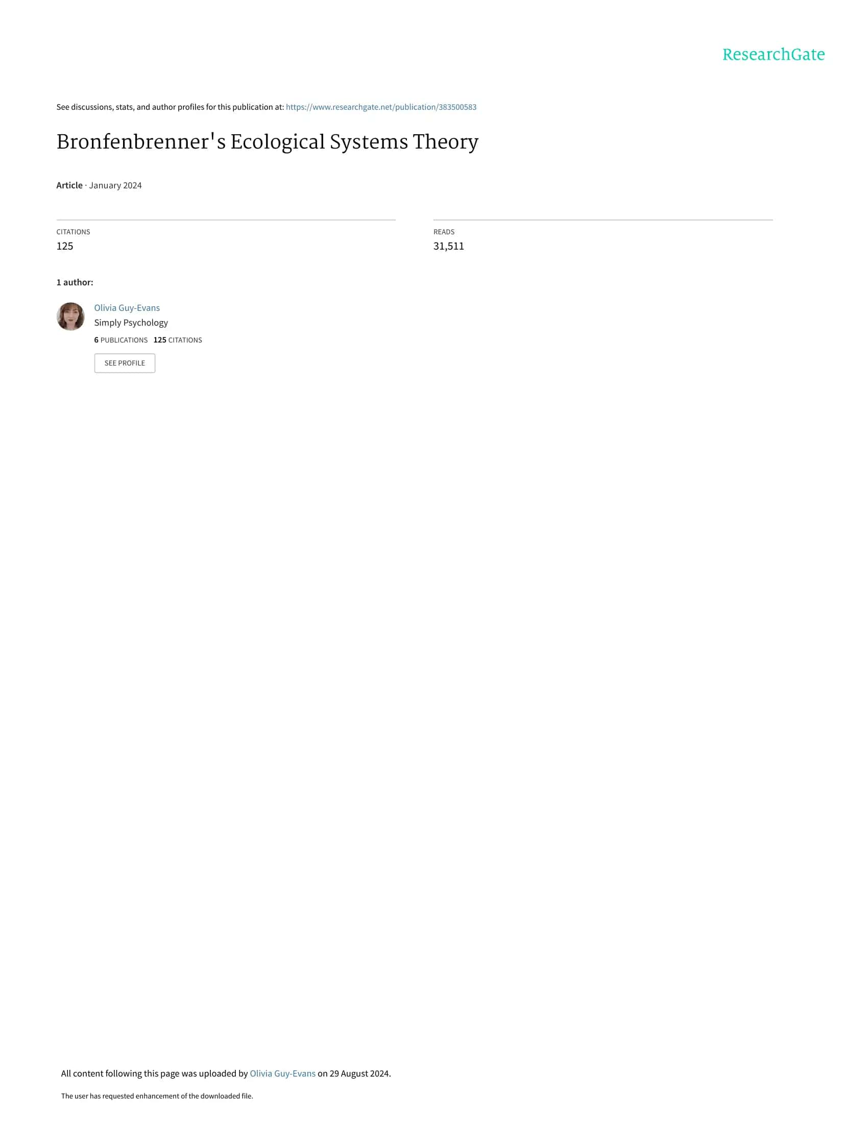 Bronfenbrenner's Ecological Systems Theory 1