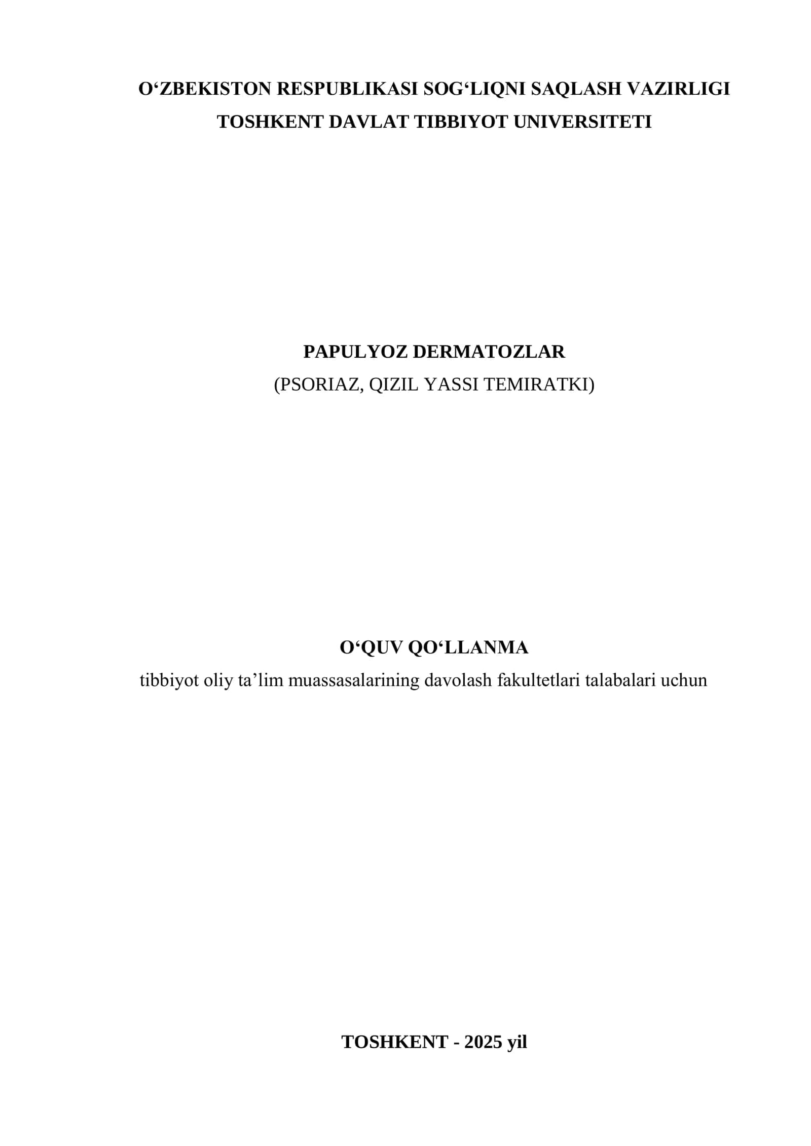 PAPULYOZ DERMATOZLAR 1