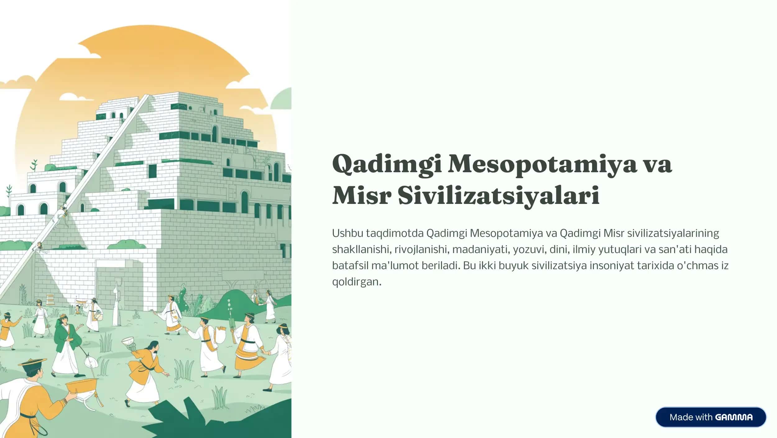 Qadi,gi Me4opota,iya va Mi4r Sivilizat4iyalari 1