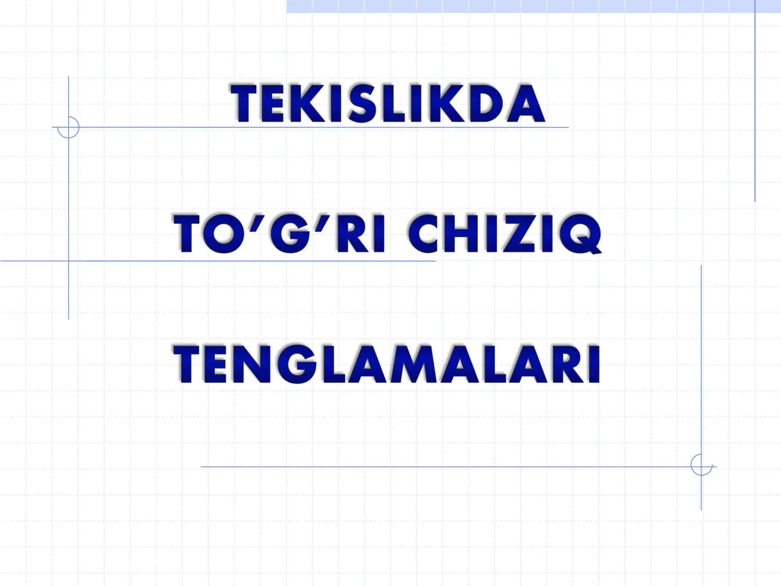 Analitik geometriya 1