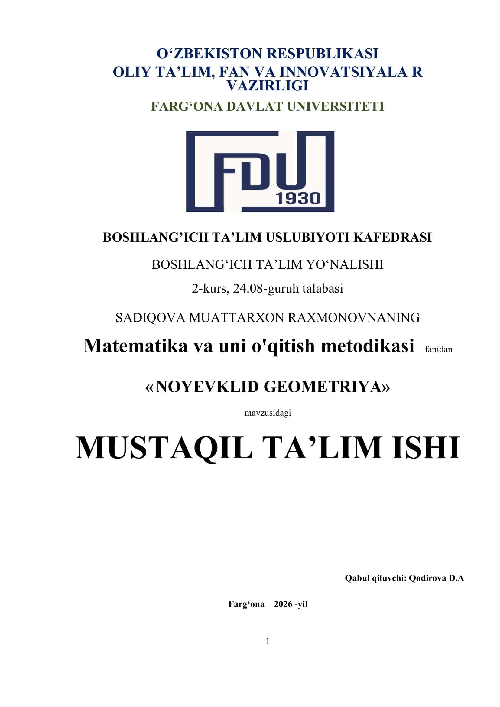 NOYEVKLID GEOMETRIYA 1