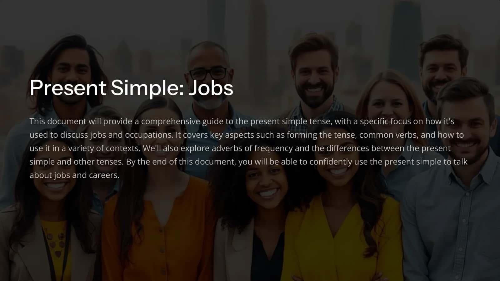 Present Simple: Jobs 1