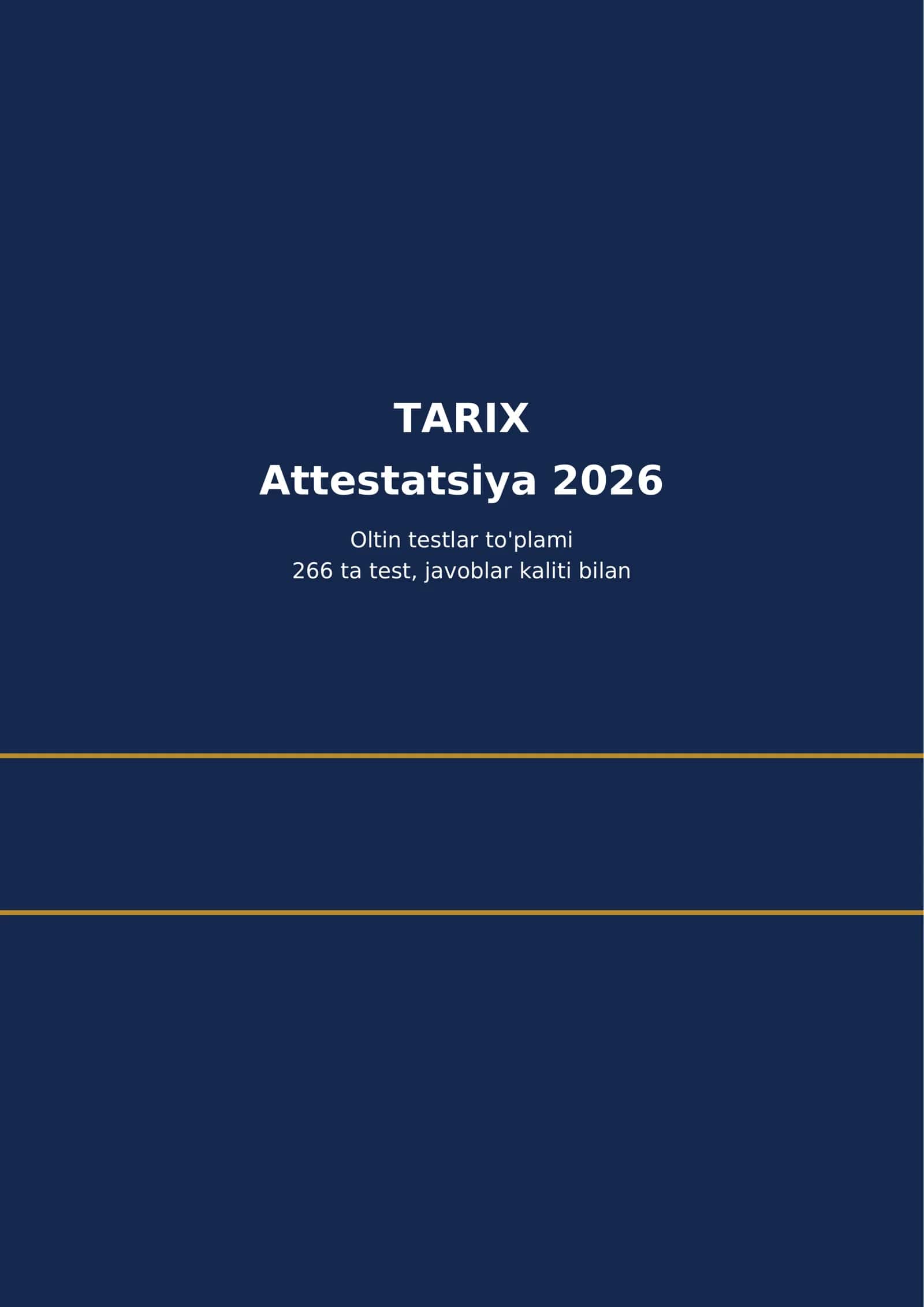 TARIX test PDF 266 ta test, 40 bet. 1