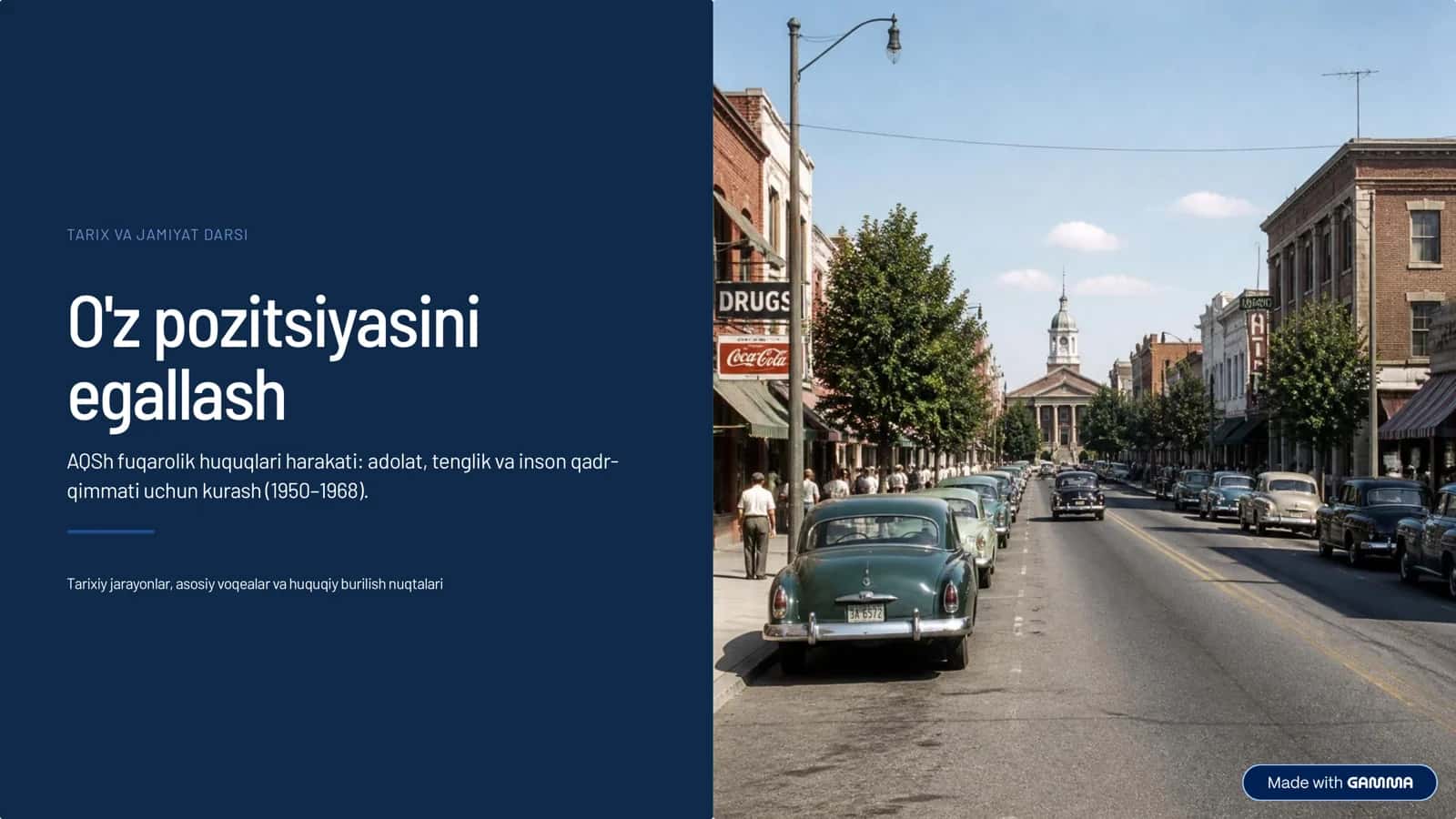 TARIX VA JAMIYAT DARSI 1