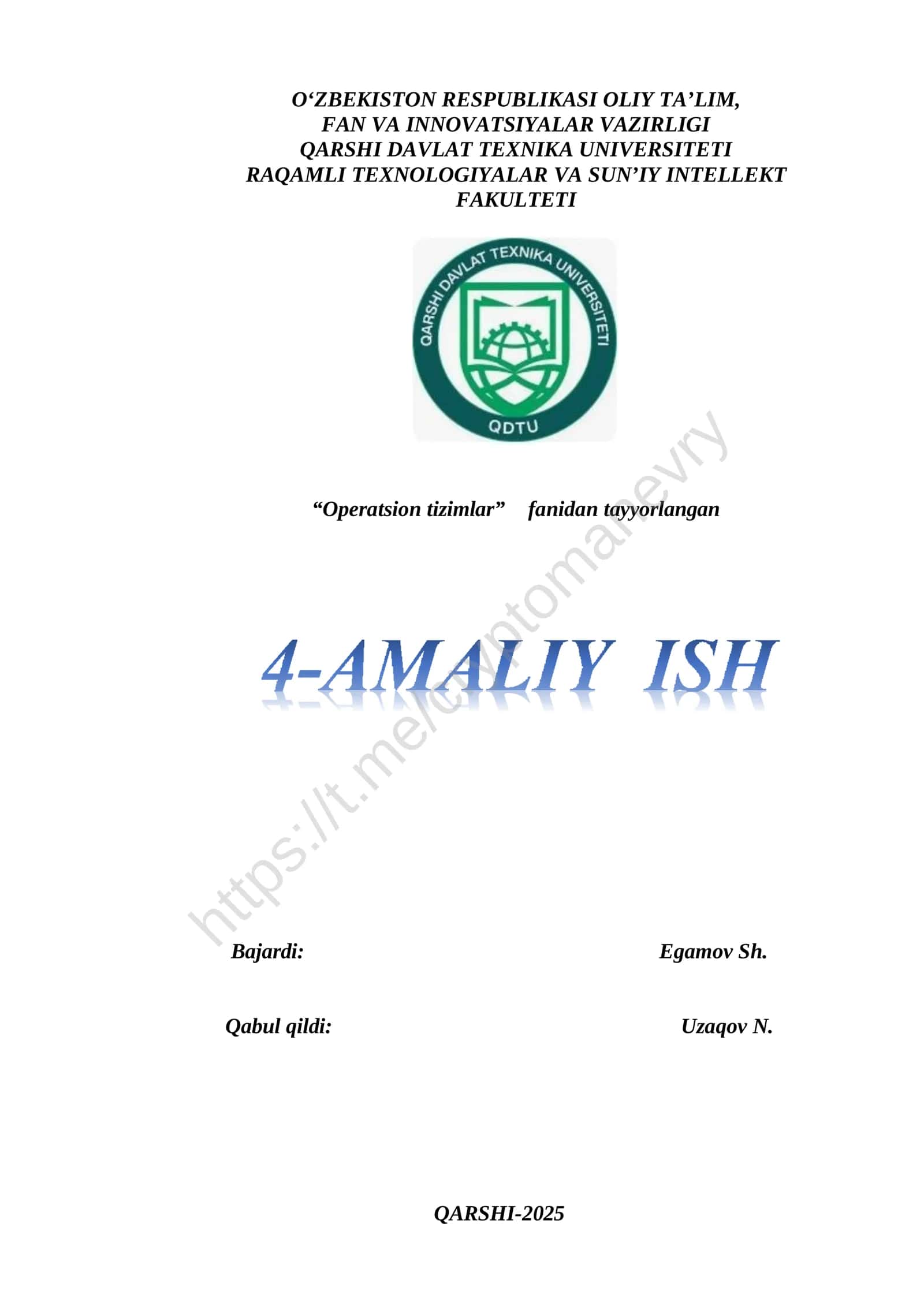 Operatsion tizimlar 1