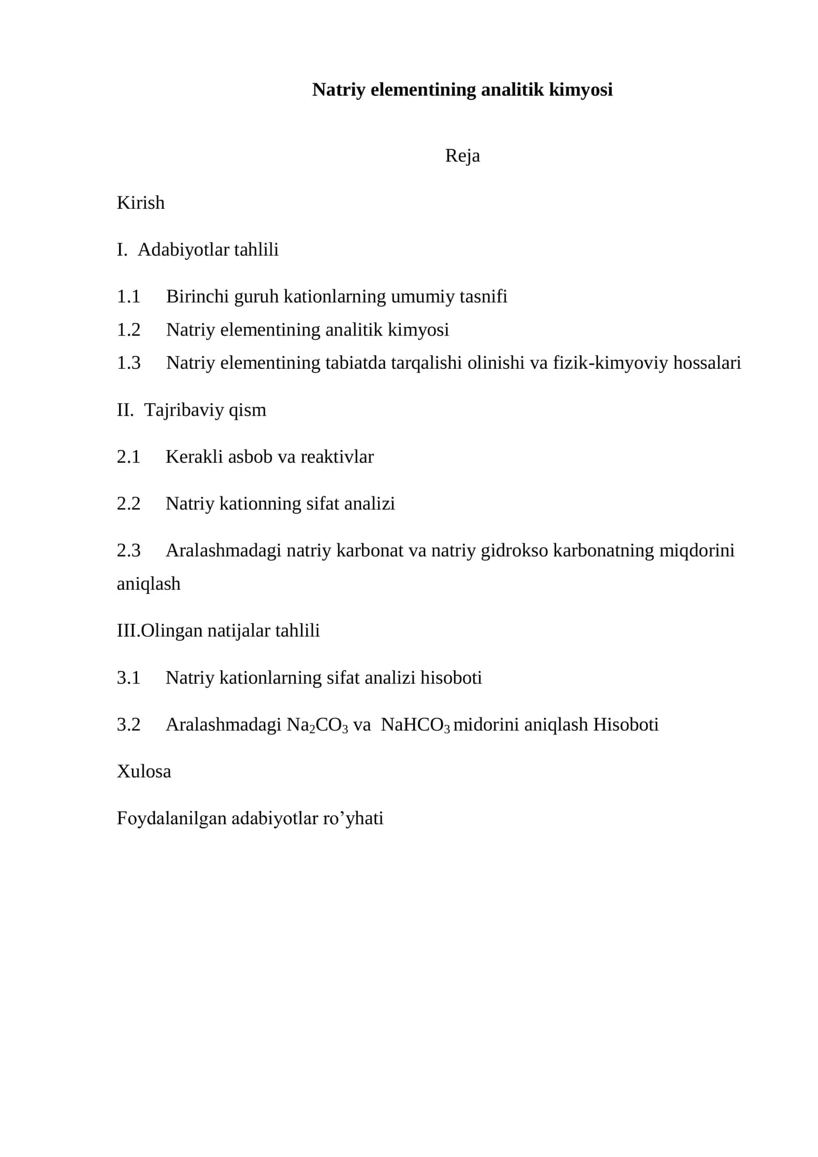 Natriy elementining analitik kimyosi 1
