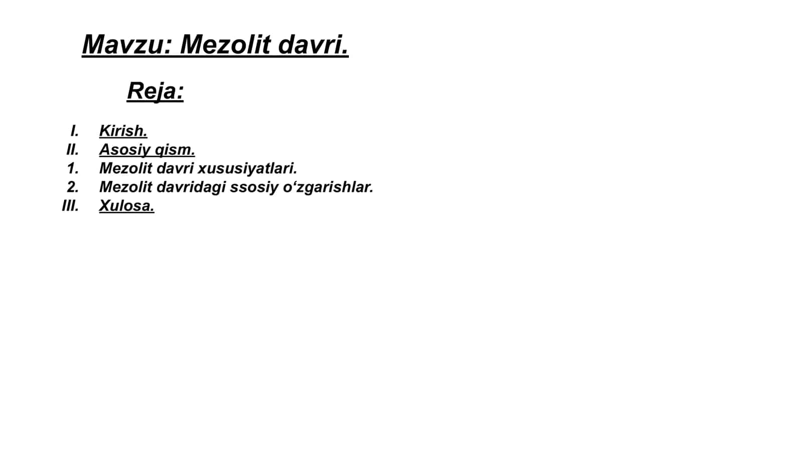 Mezolit davri 1