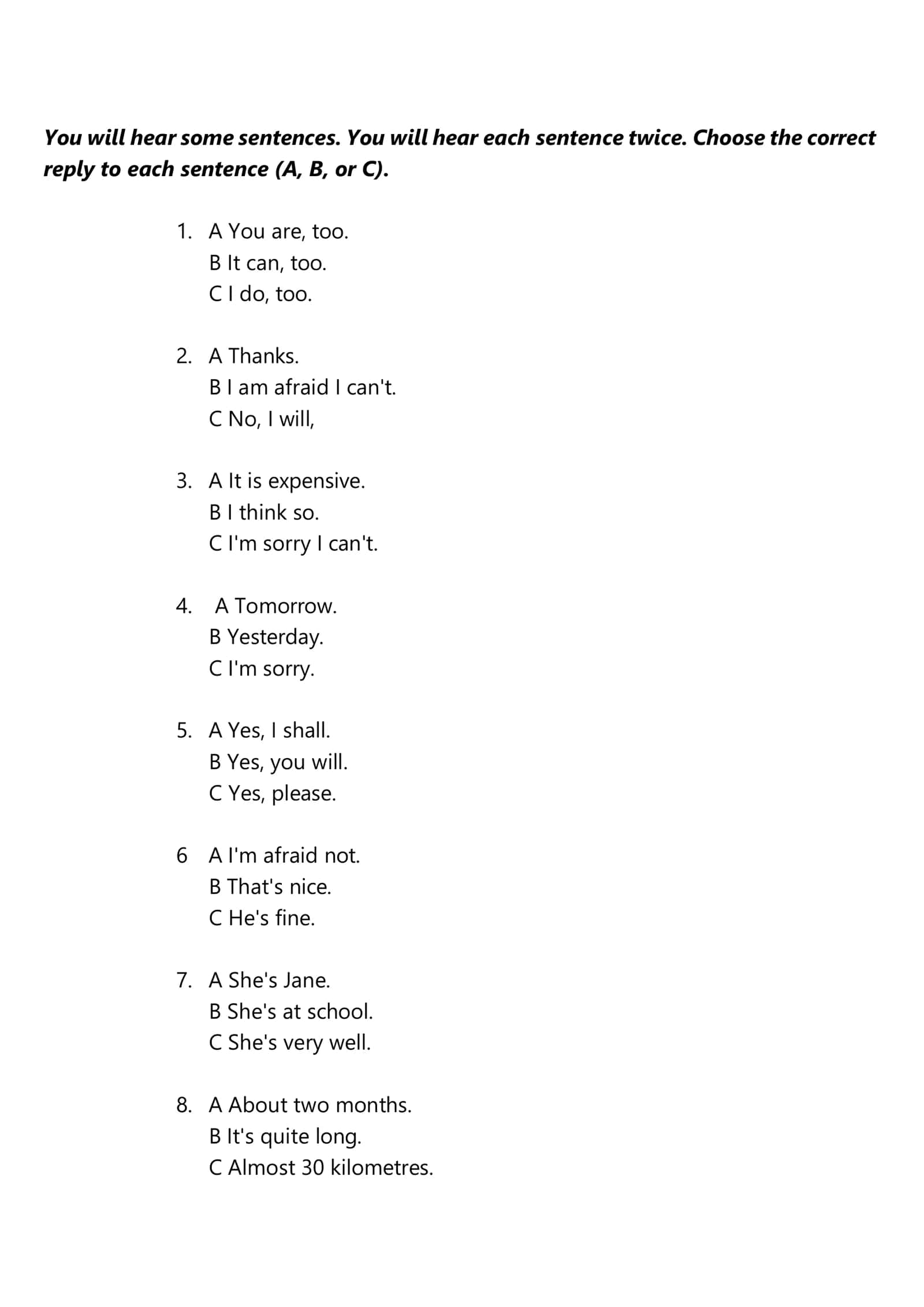 Summer Activities 1