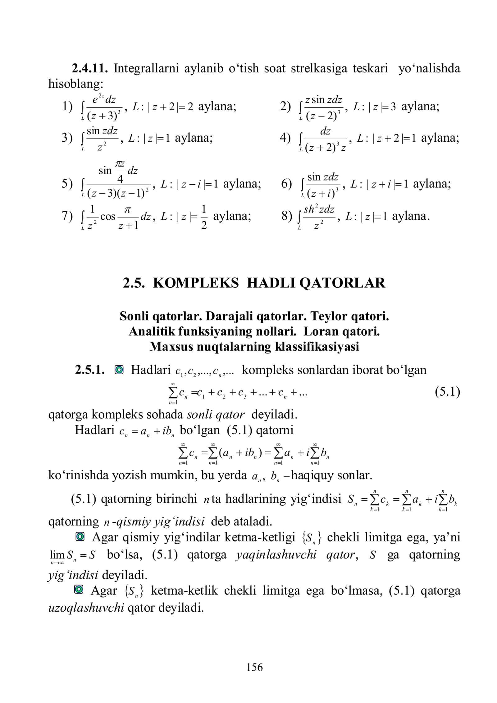 [2.5. KOMPLEKS HADLI QATORLAR] 1