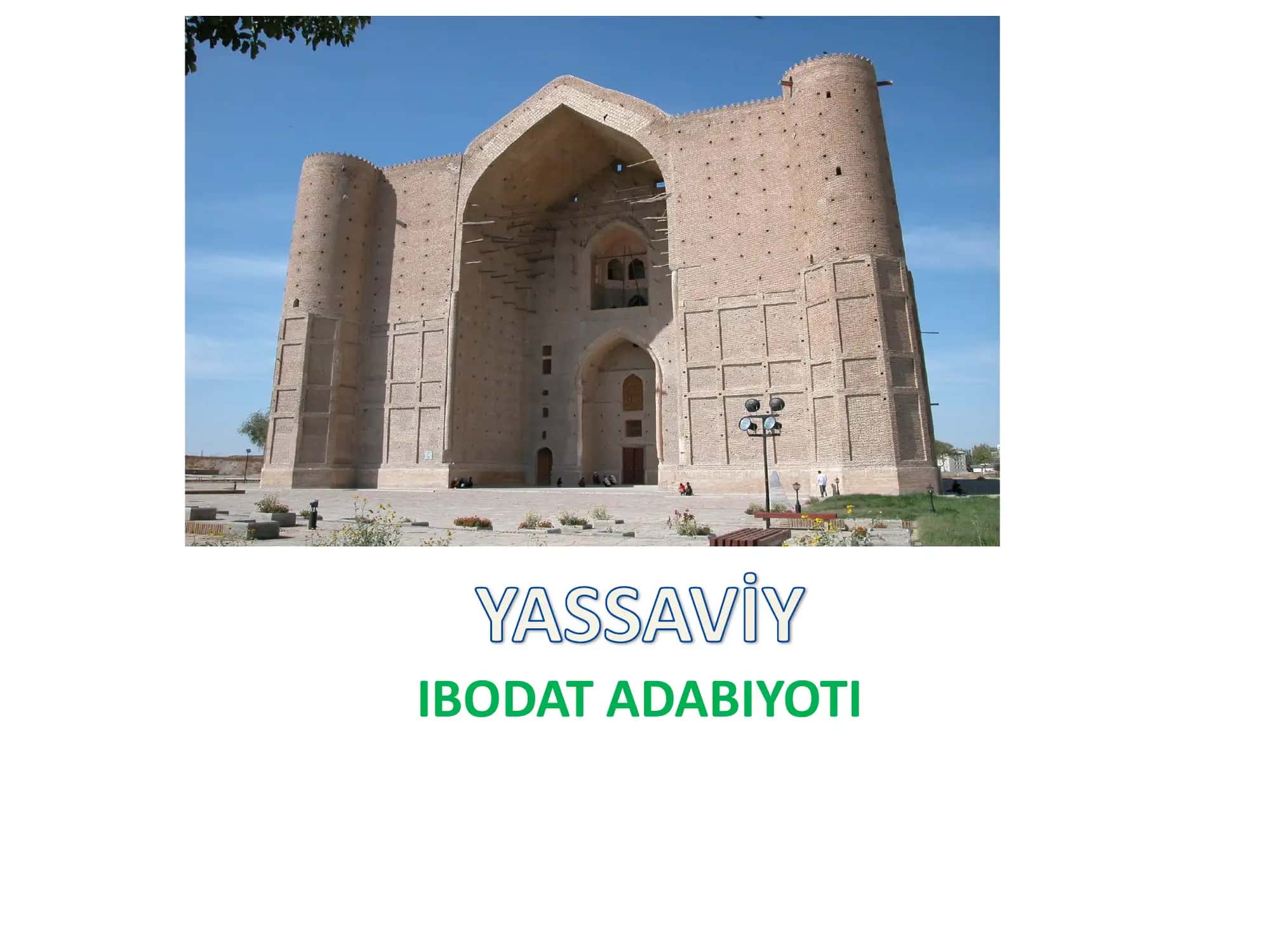 YASSAVIY IBODAT ADABIYOTI 1
