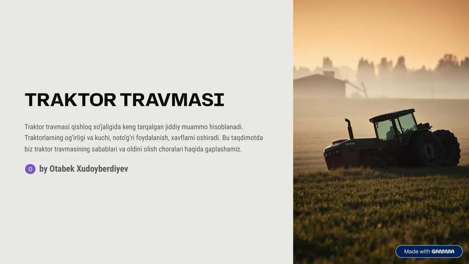 TRAKTOR TRAVMASI 1