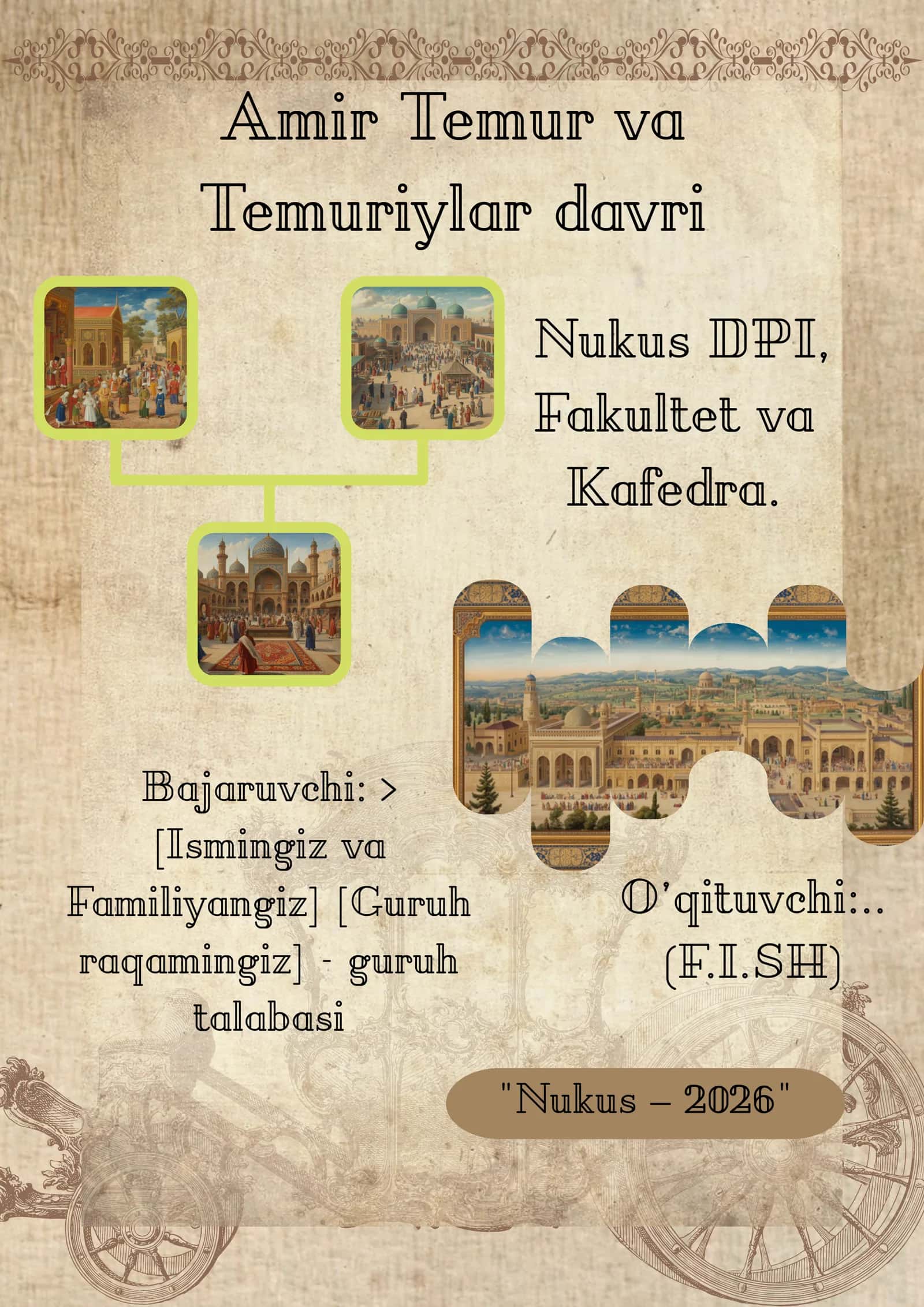 Amir Temur va Temuriylar davri 1