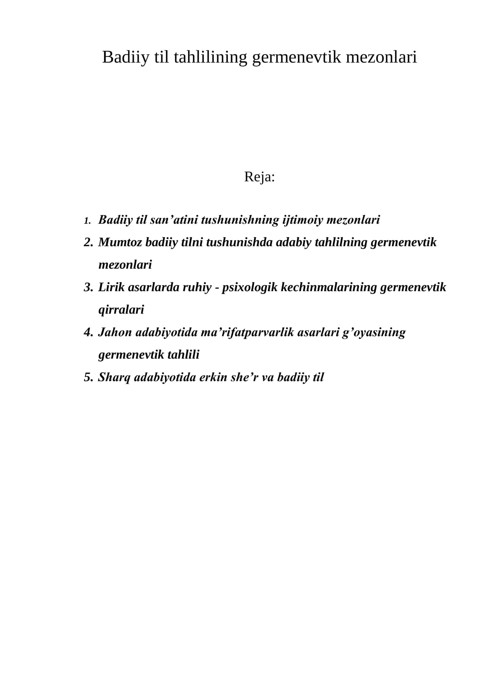Badiiy til tahlilining germenevtik mezonlari 1