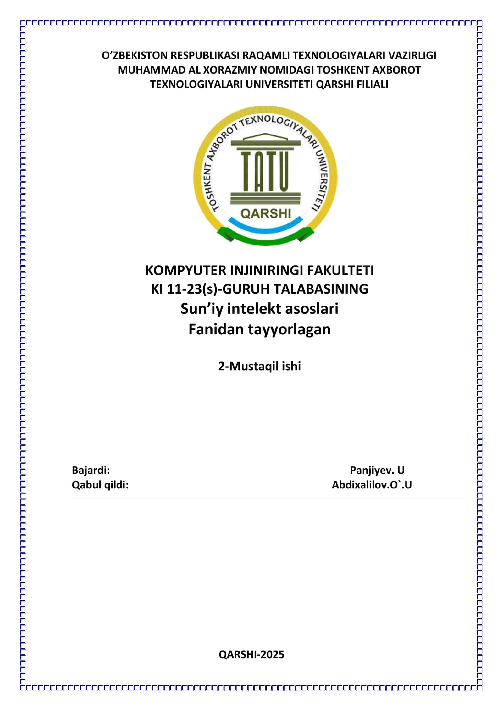 Neyron tarmoq nima? 1