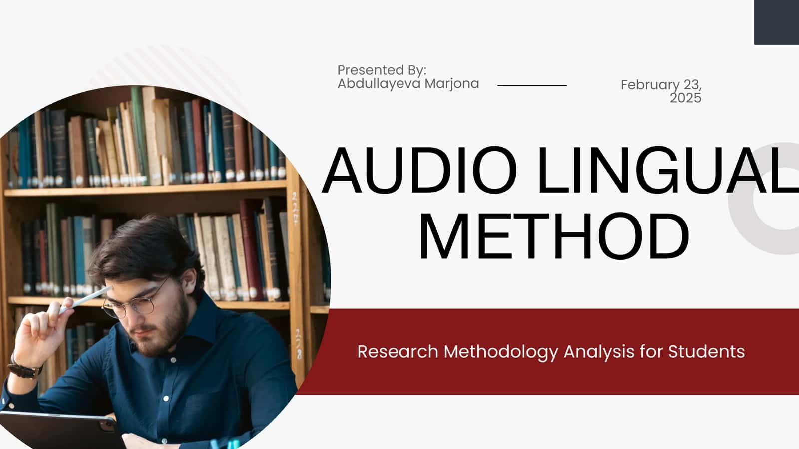 THE AUDIO-LINGUAL METHOD 1