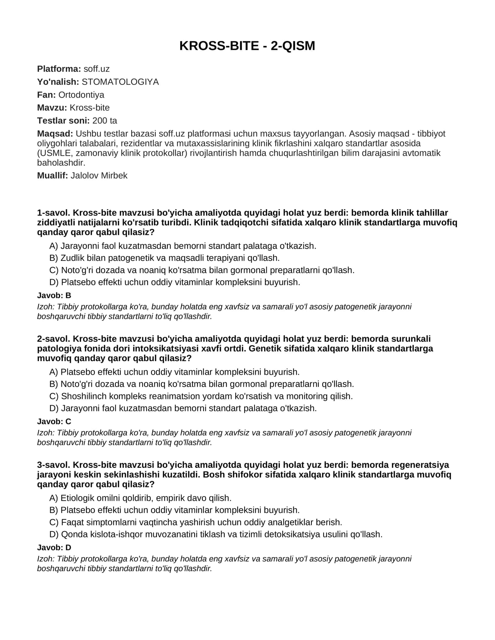 KROSS-BITE - 2-QISM 1