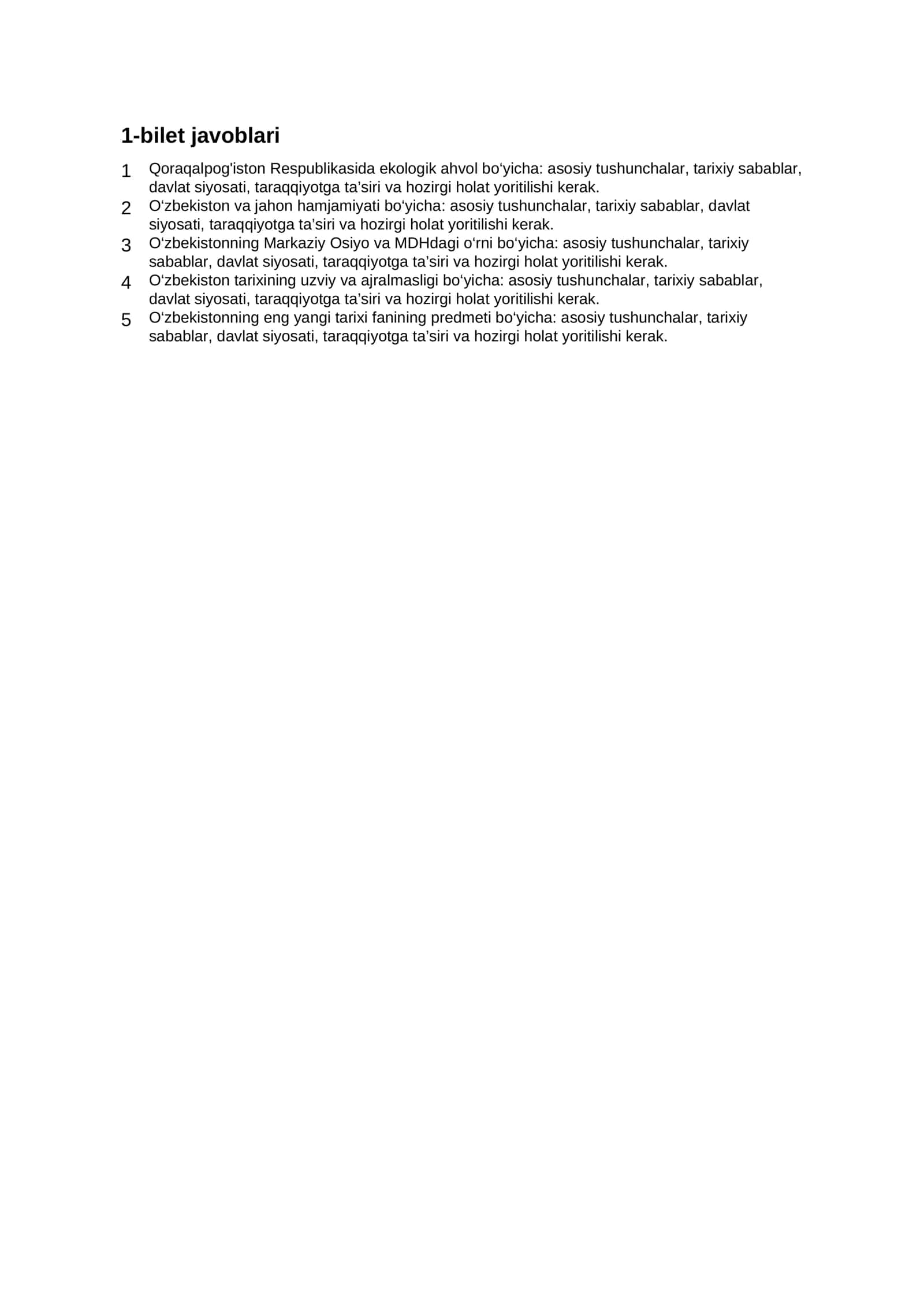 1-bilet javoblari 1