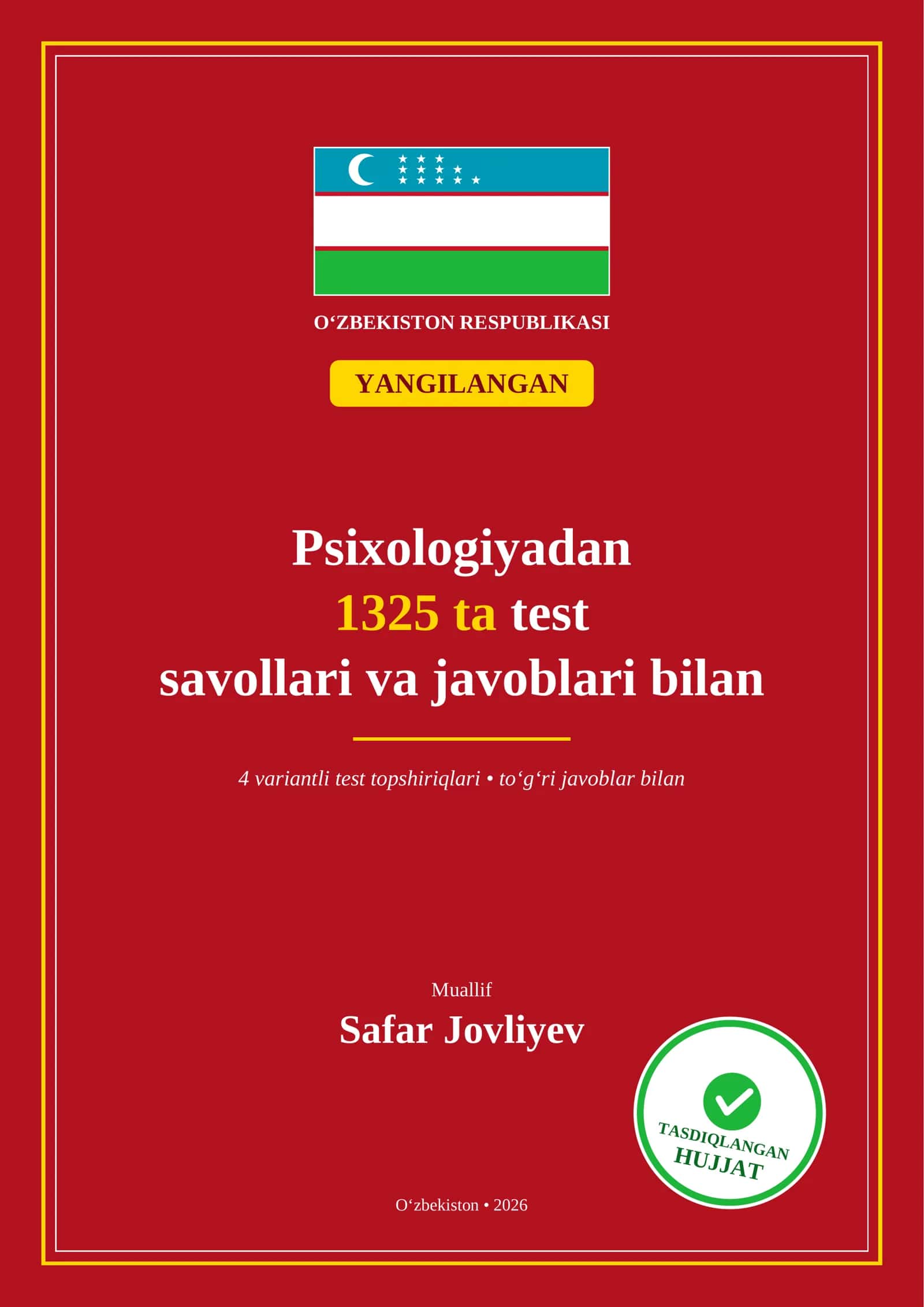 Psixologiyadan 1325 ta test 1