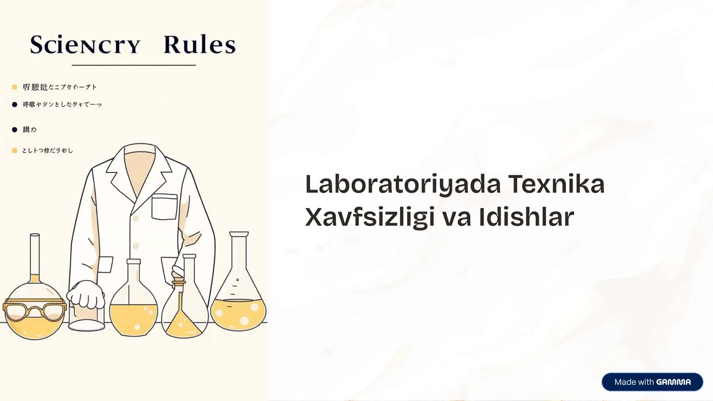 Laboratoriyada Texnika Xavfsizligi va Idishlar 1