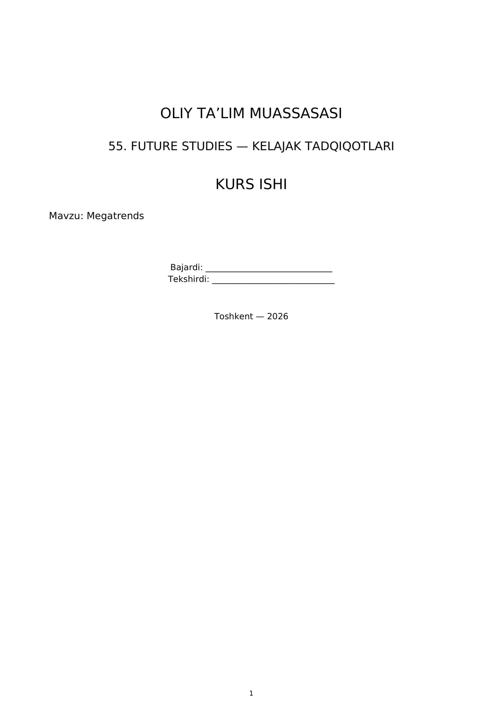 Megatrends 1