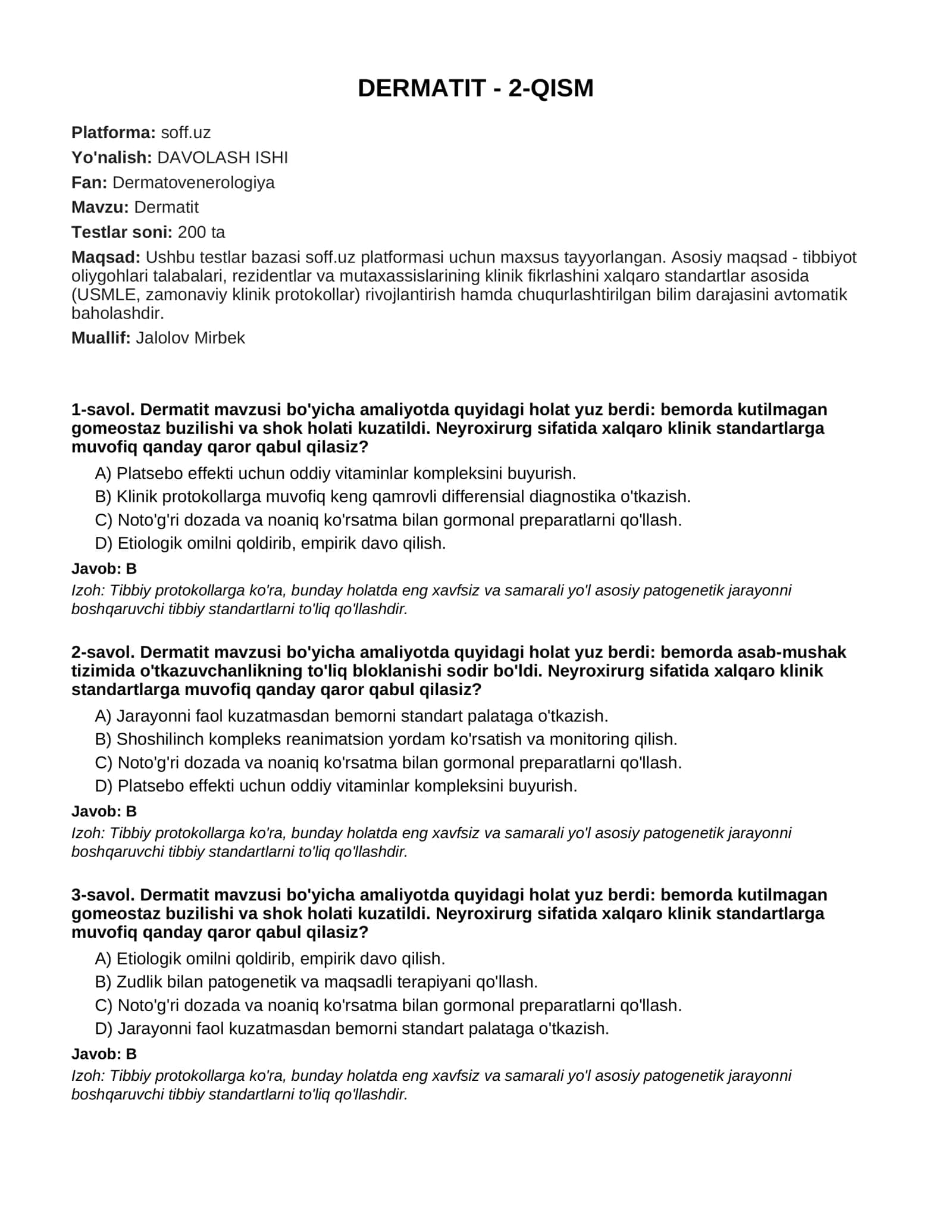 DERMATIT - 2-QISM 1
