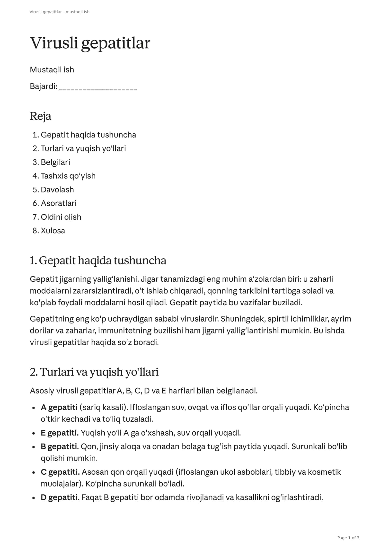 Virusli gepatitlar 1