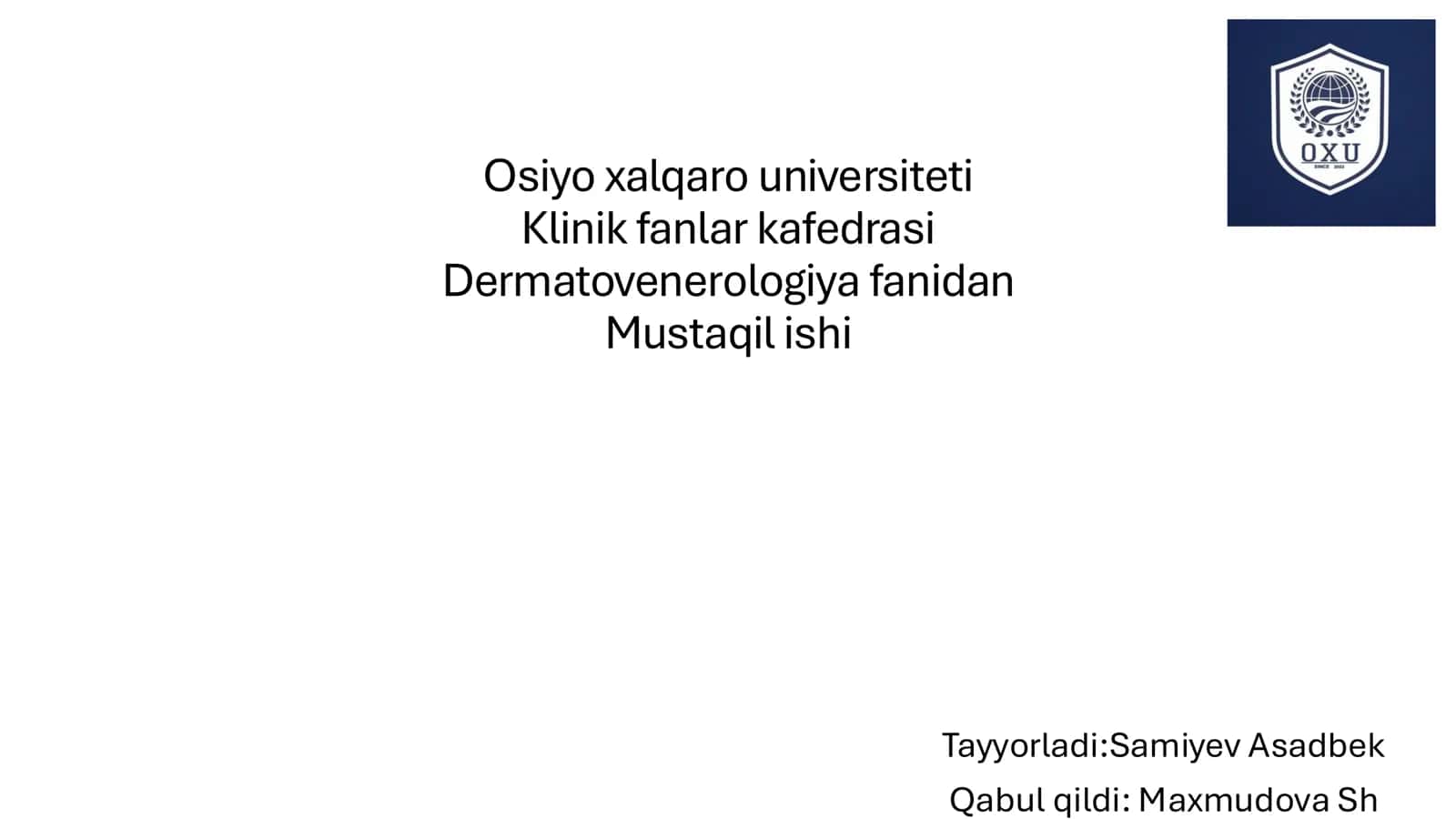 Professional dermatosis 1