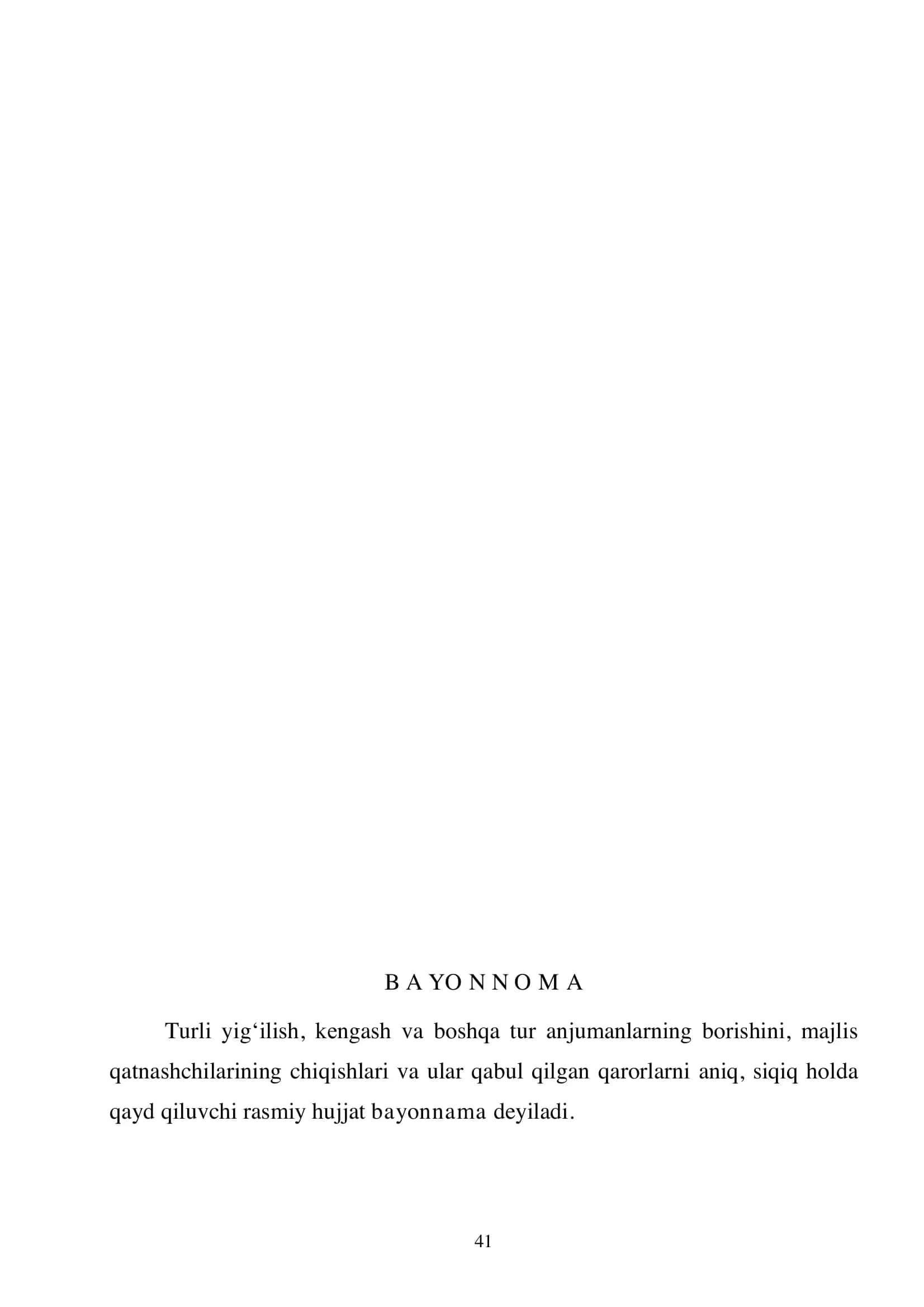 Bayonnoma qoida va namunalar 1