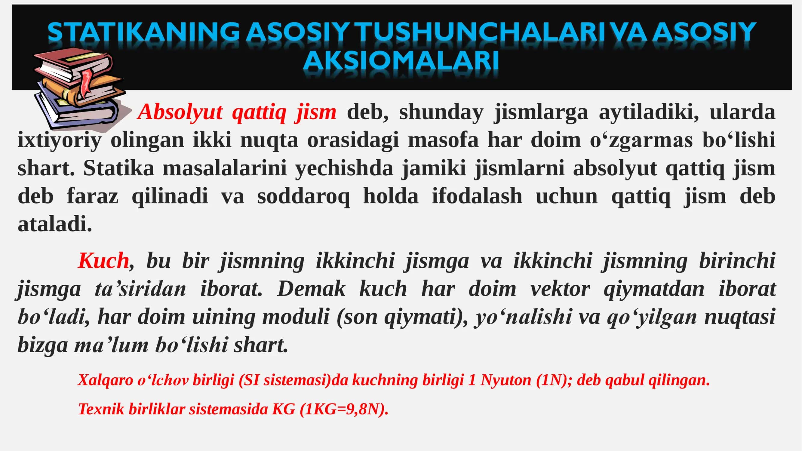 Statika masalalar 1