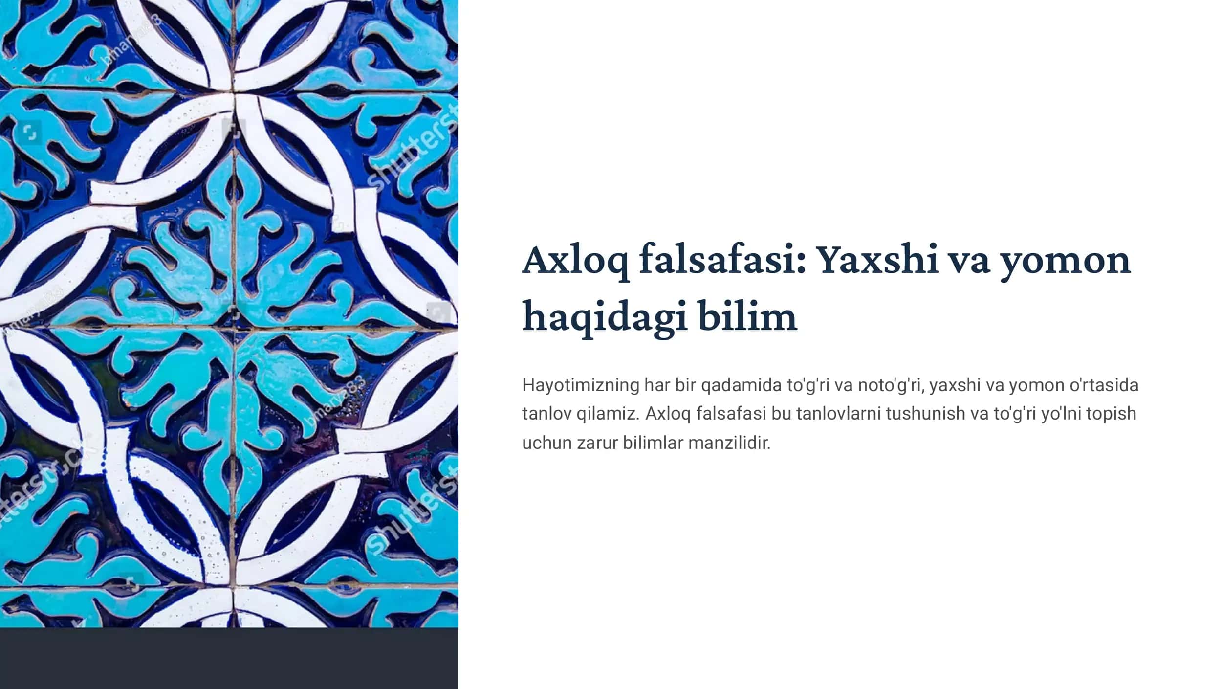 Axloq falsafasi (Etika) 1