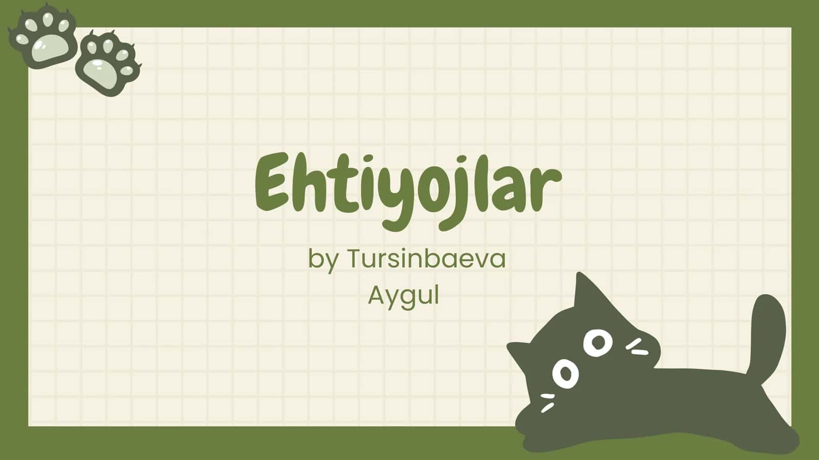 Ehtiyojlar 1