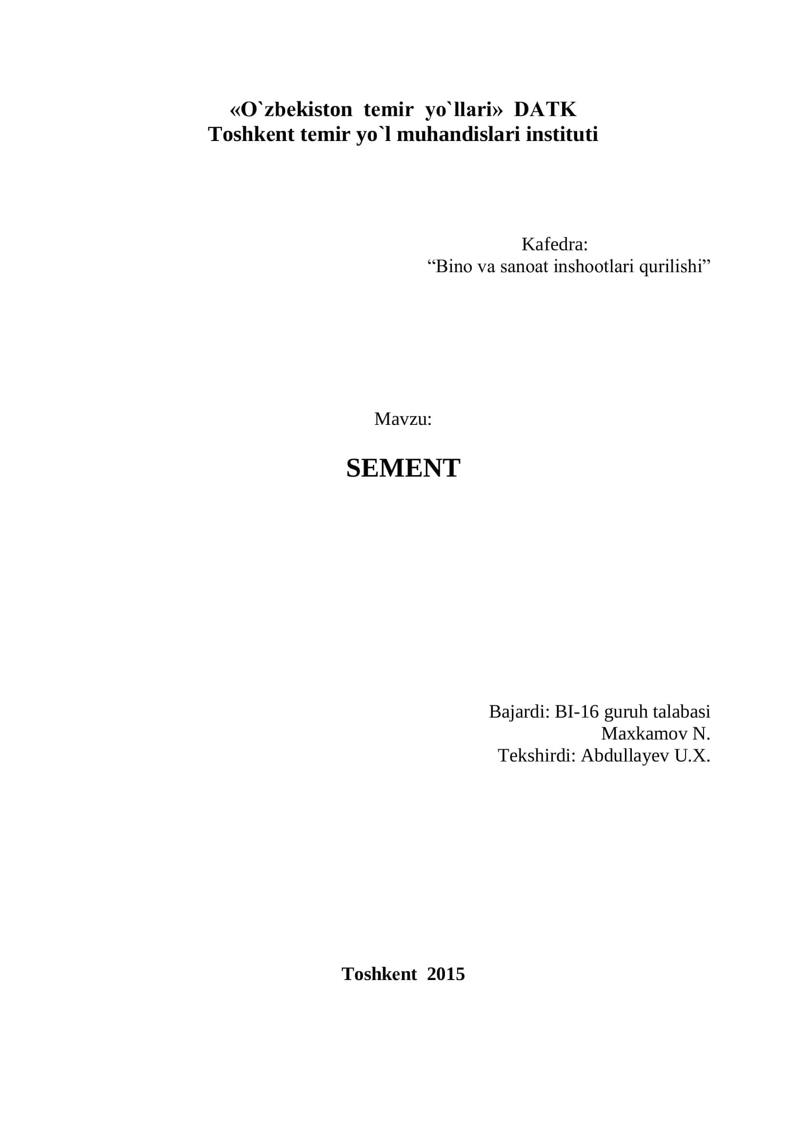 SEMENT 1