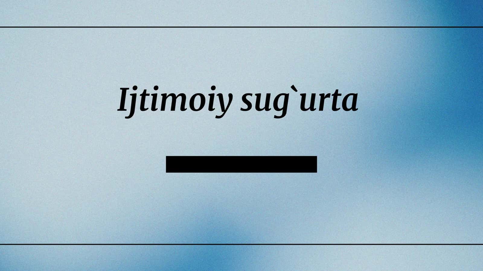 Ijtimoiy sug`urta 1