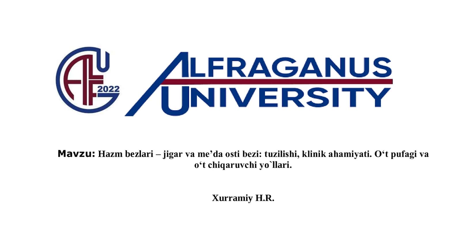 Hazm.Jigar va oʻt yoʻllari 1