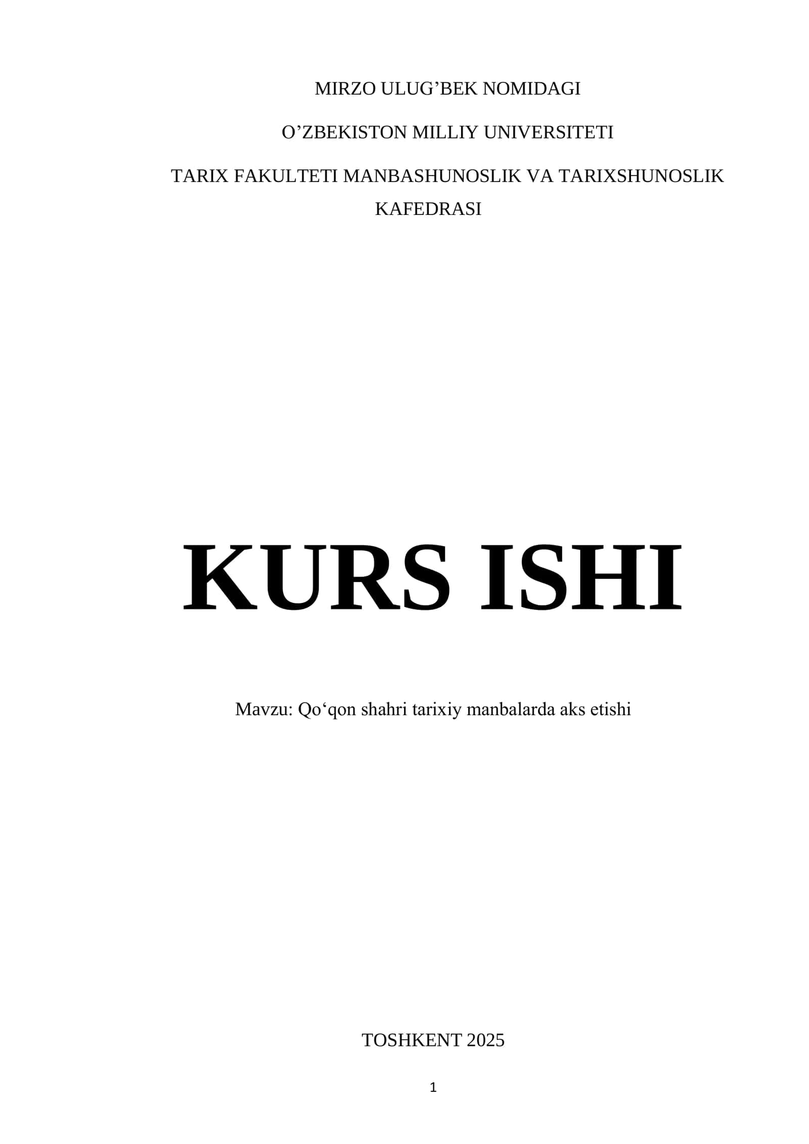 Qo‘qon shahri tarixiy manbalarda aks etishi 1