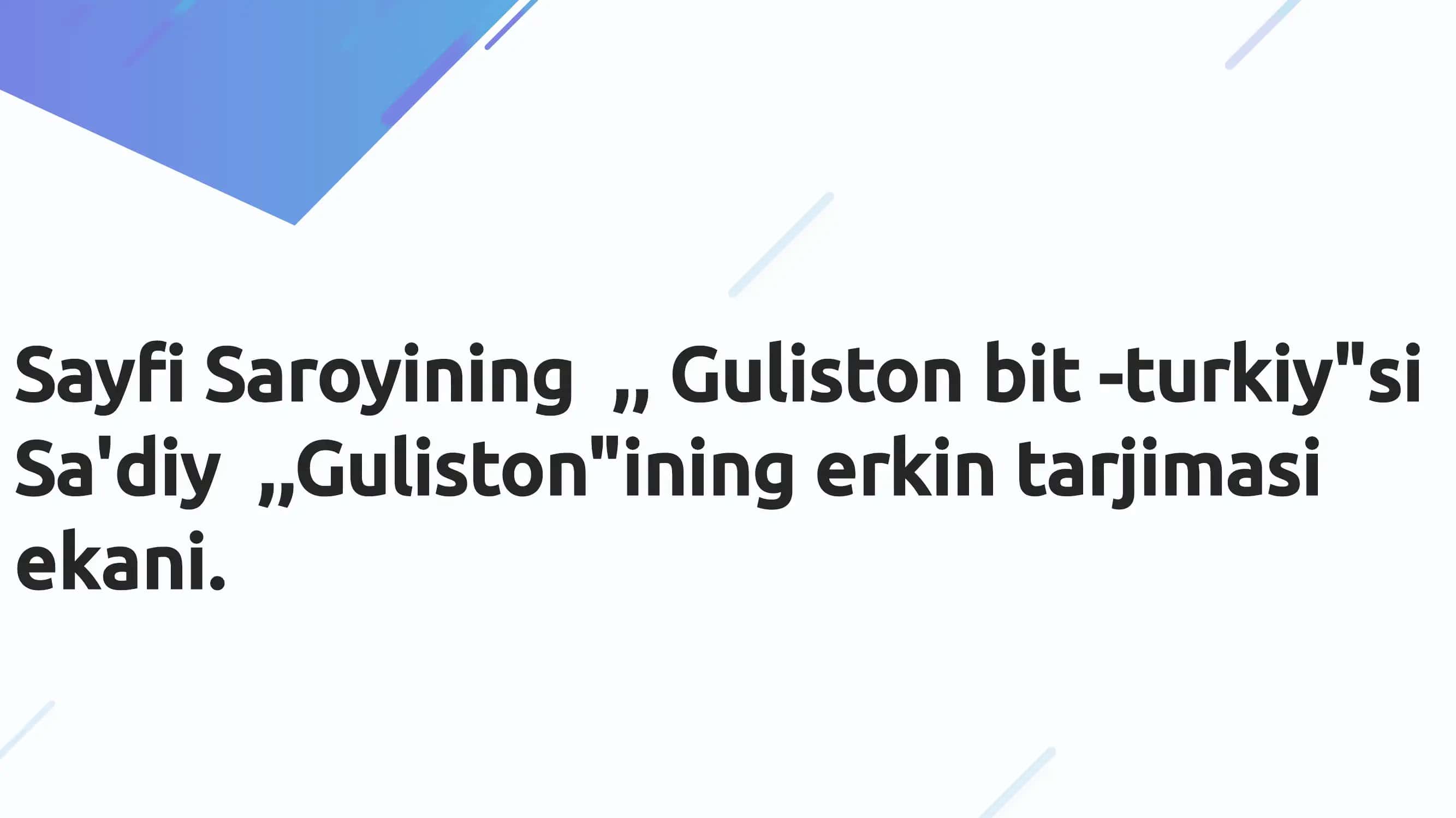 Guliston bit turkiy asari 1