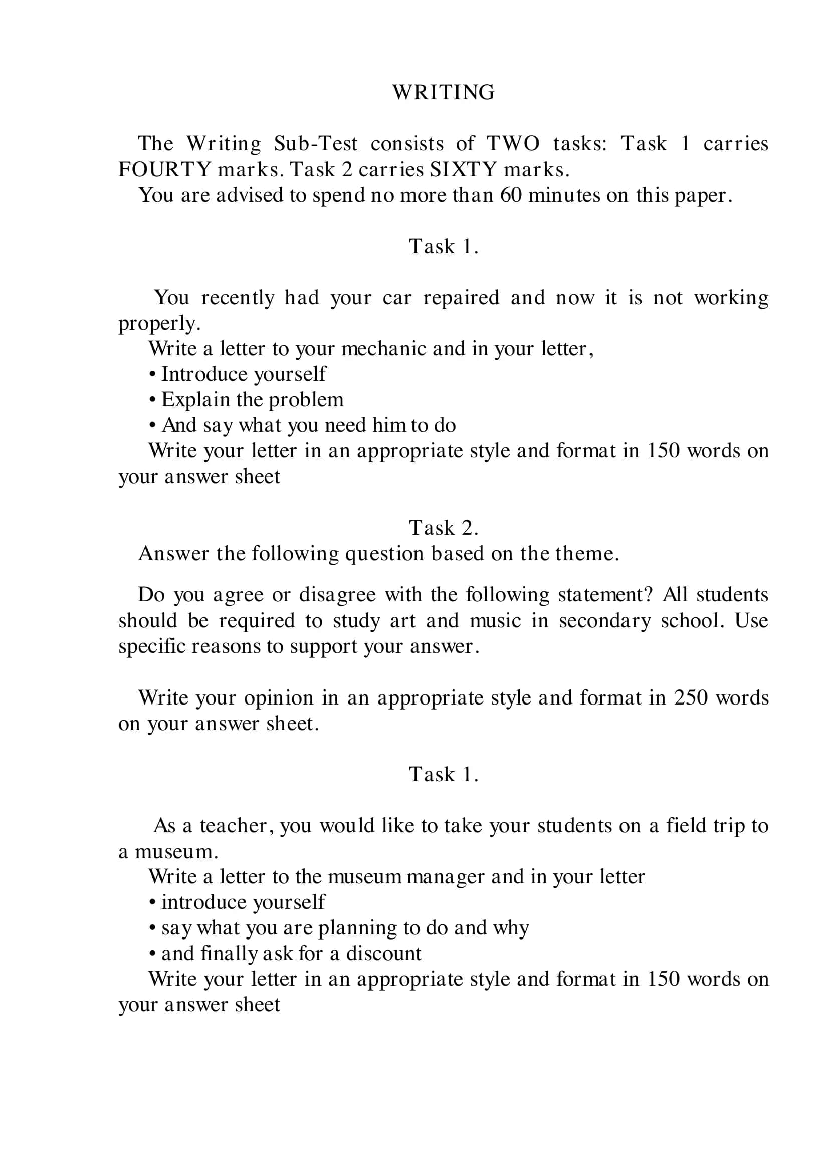 WRITING 1