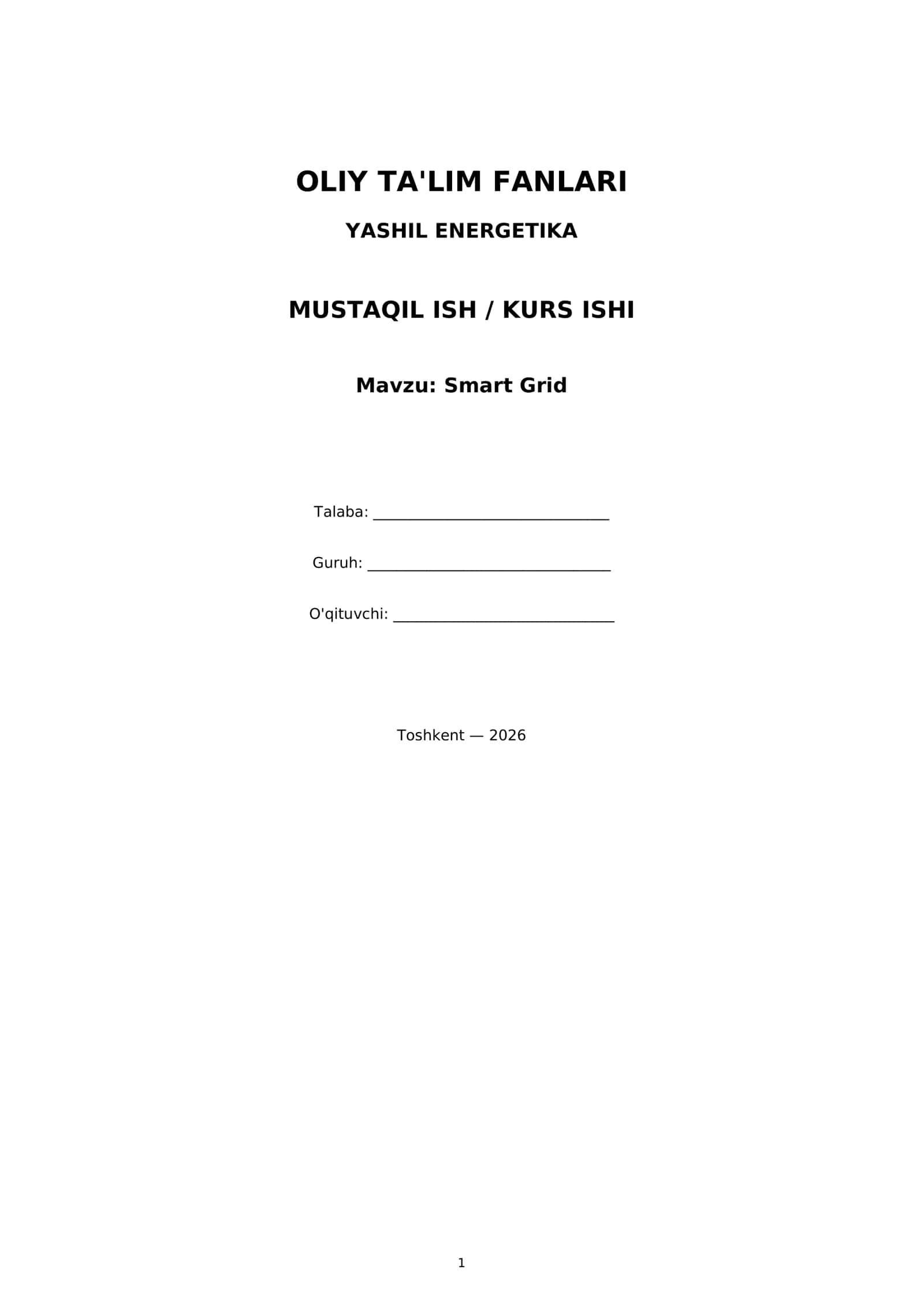 Smart Grid 1
