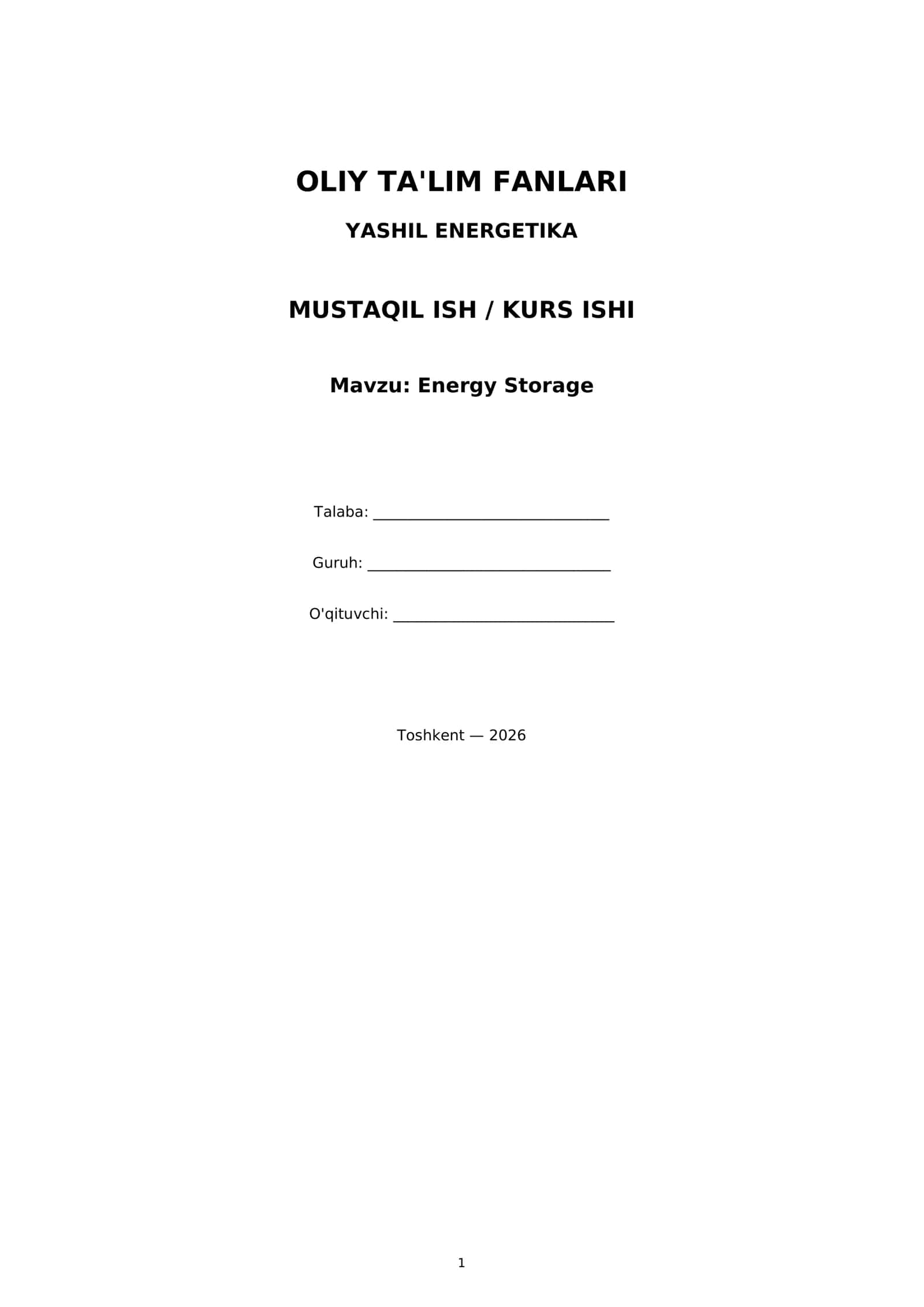 Energy Storage 1