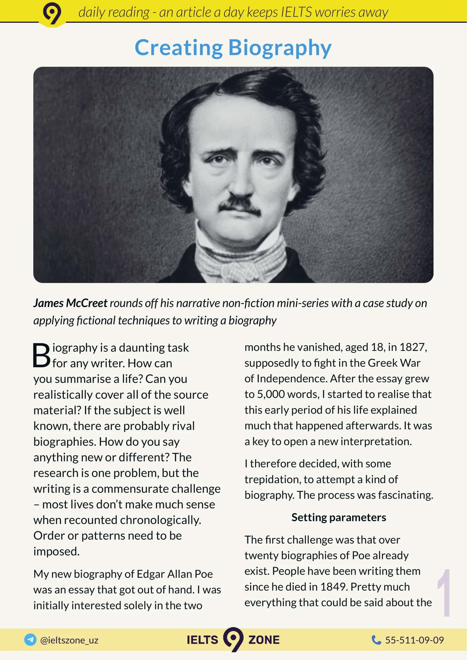 Creating Biography 1